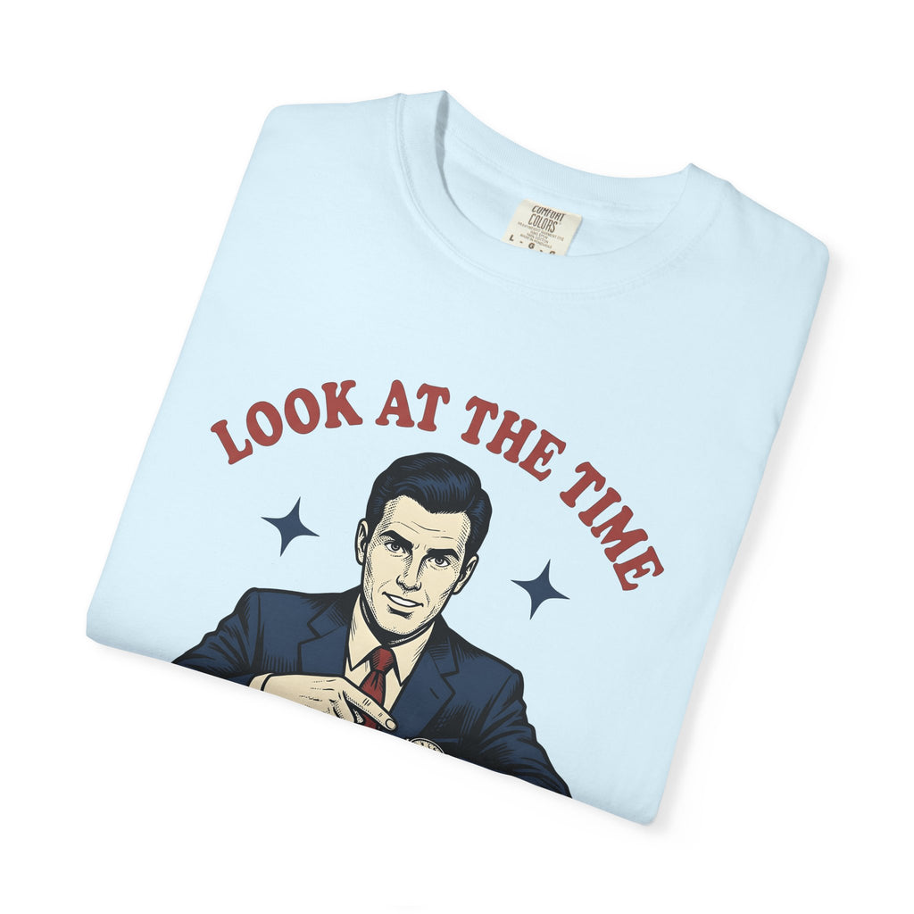 Businessman Suit Shirt Funny Sarcasm Gift Women Vintage Comic Tee Suit T-Shirt Humor Fan Comic Tshirt Sarcastic Graphic Retro Wristwatch