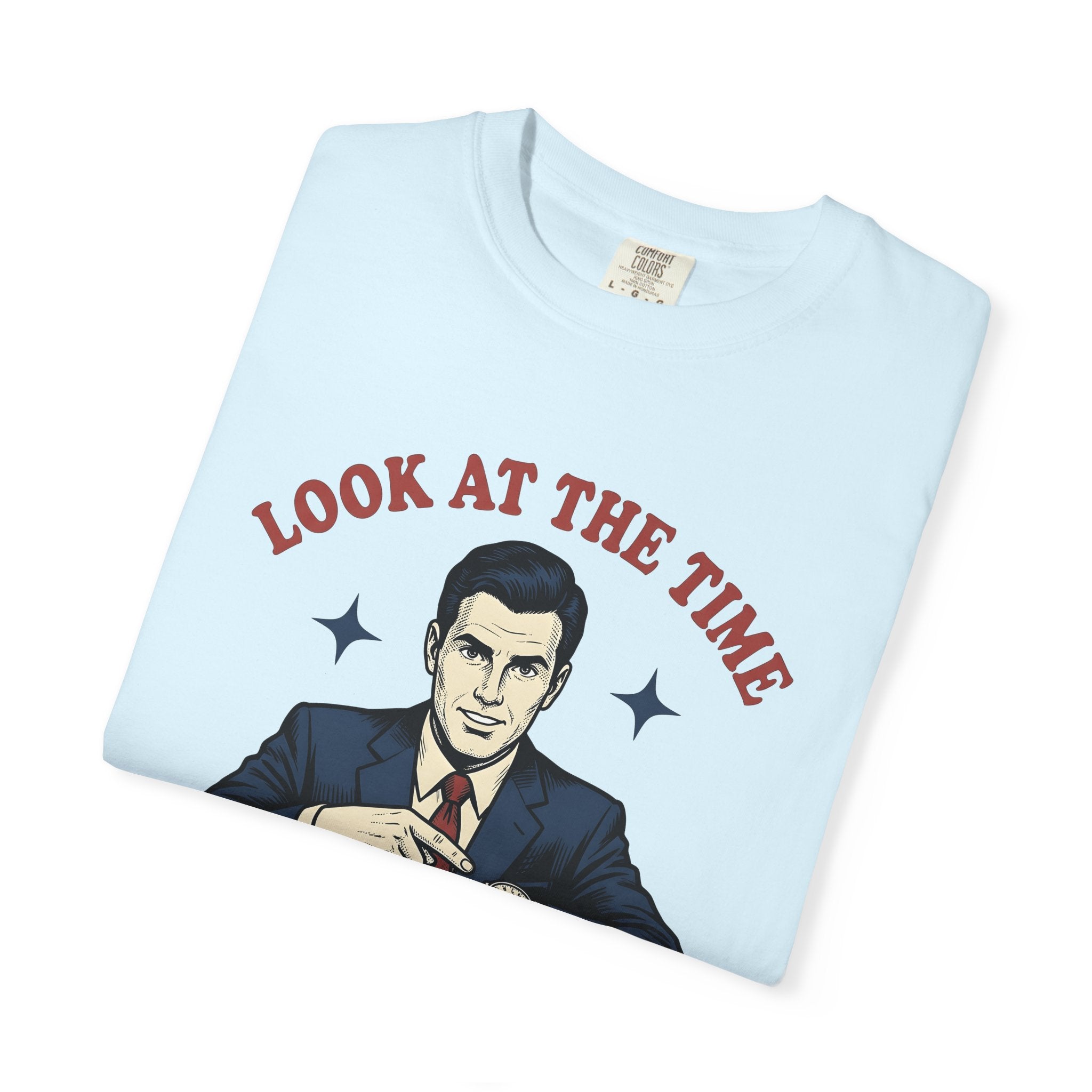 Businessman Suit Shirt Funny Sarcasm Gift Women Vintage Comic Tee Suit T-Shirt Humor Fan Comic Tshirt Sarcastic Graphic Retro Wristwatch