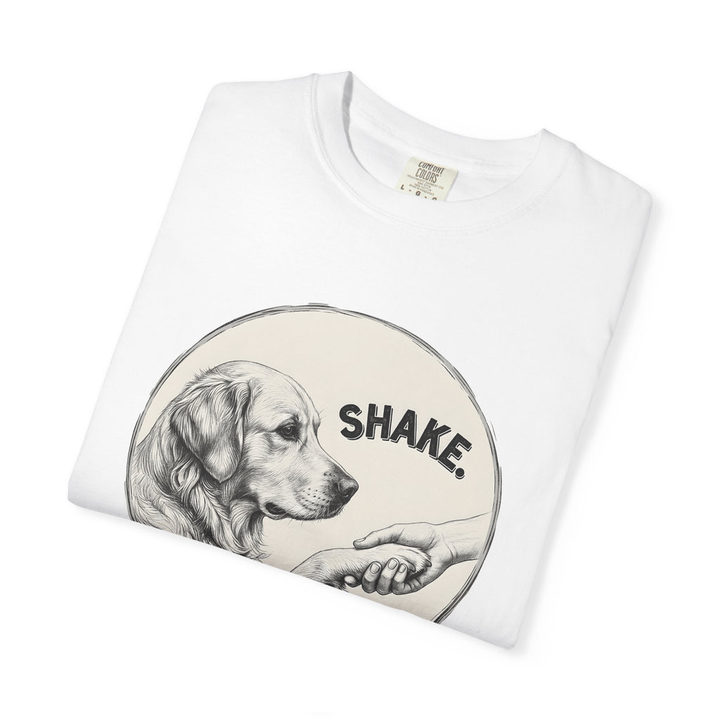 Golden Retriever Shirt Dog Pet Gift Women Hand Drawn Tee Retriever T-Shirt Dog Fan Illustrated Graphic Dog Graphic Vintage Handshake Tshirt