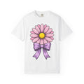 Daisy Bloom Shirt Easter Bouquet Gift Women Sketch Tee Flower T-Shirt Easter Fan Floral Tshirt Floral Graphic Retro Bow Tshirt