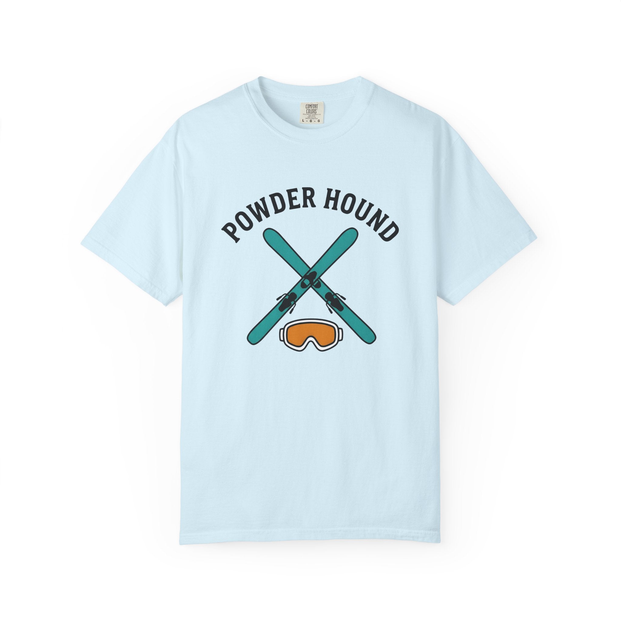 Crossed Snow Skis Shirt Skiing Ice Gift Women Sleek Tee Ski Poles T-Shirt Skier Enthusiast Modern Tshirt Frost Graphic Classic Winter