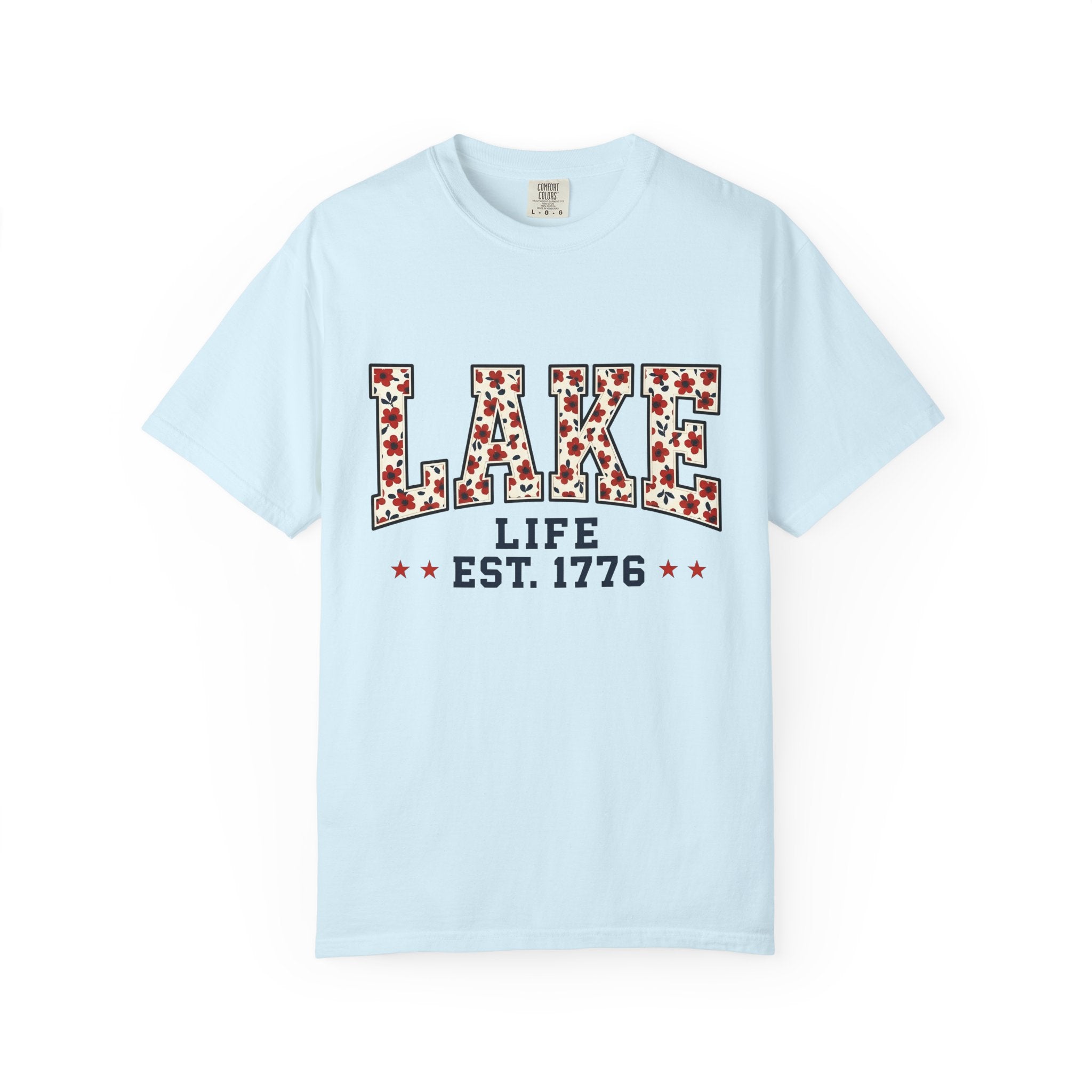 Blossom Varsity Text Shirt America/4th Of July Outdoors Gift Women Collegiate Font Tee Varsity T-Shirt Patriot Fan Typography Tshirt Nature