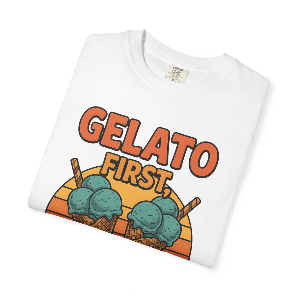Ice Cream Cones Shirt Desserts Gourmet Gift Women Vintage Tee Ice Cream T-Shirt Sweets Fan Retro Tshirt Gourmet Graphic Classic Crisp Cone