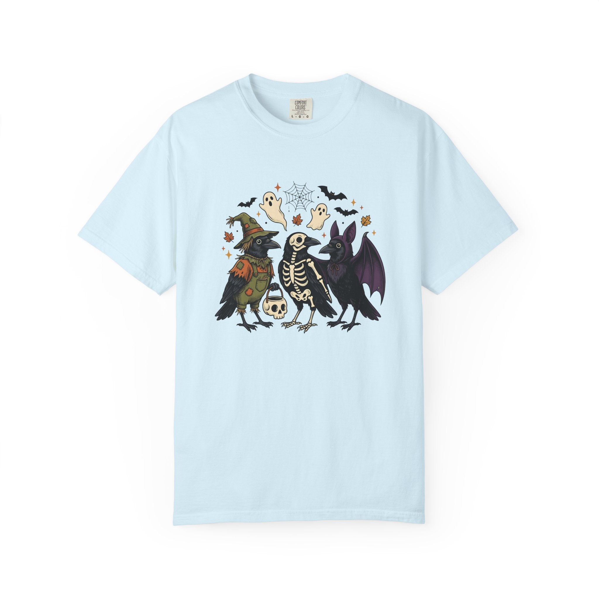Blackbird Costumes Shirt Halloween Dark Fashion Gift Women Antique Tee Costumes T-Shirt Horror Fan Vintage Tshirt Goth Graphic Line Art