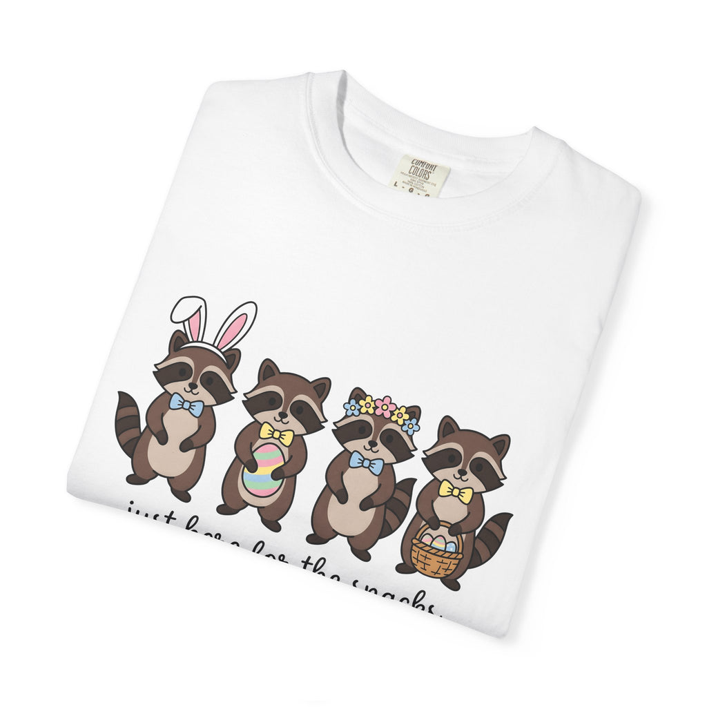 Raccoon Family Shirt Easter Pets Gift Women Sweet Tee Raccoon T-Shirt Easter Fan Trash Panda Tshirt Animal Graphic Animation Easter Egg