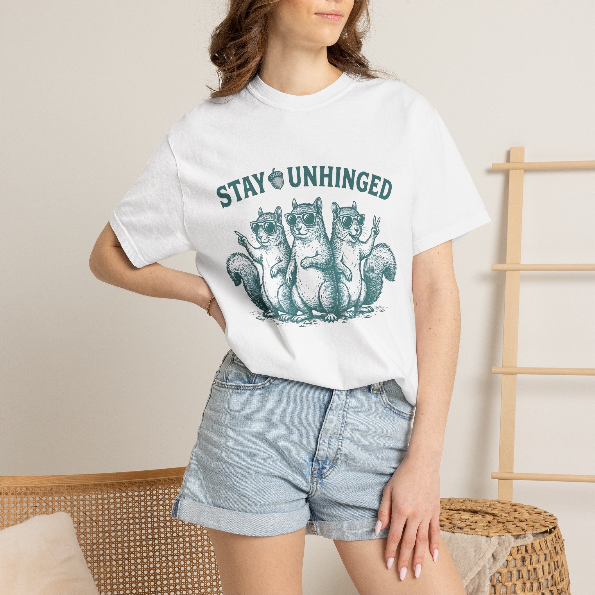 Squirrel Trio Shirt Funny Animal Gift Women Hand Drawn Tee Chipmunk T-Shirt Humor Fan Illustrated Tshirt Wildlife Graphic Vintage Sunglasses