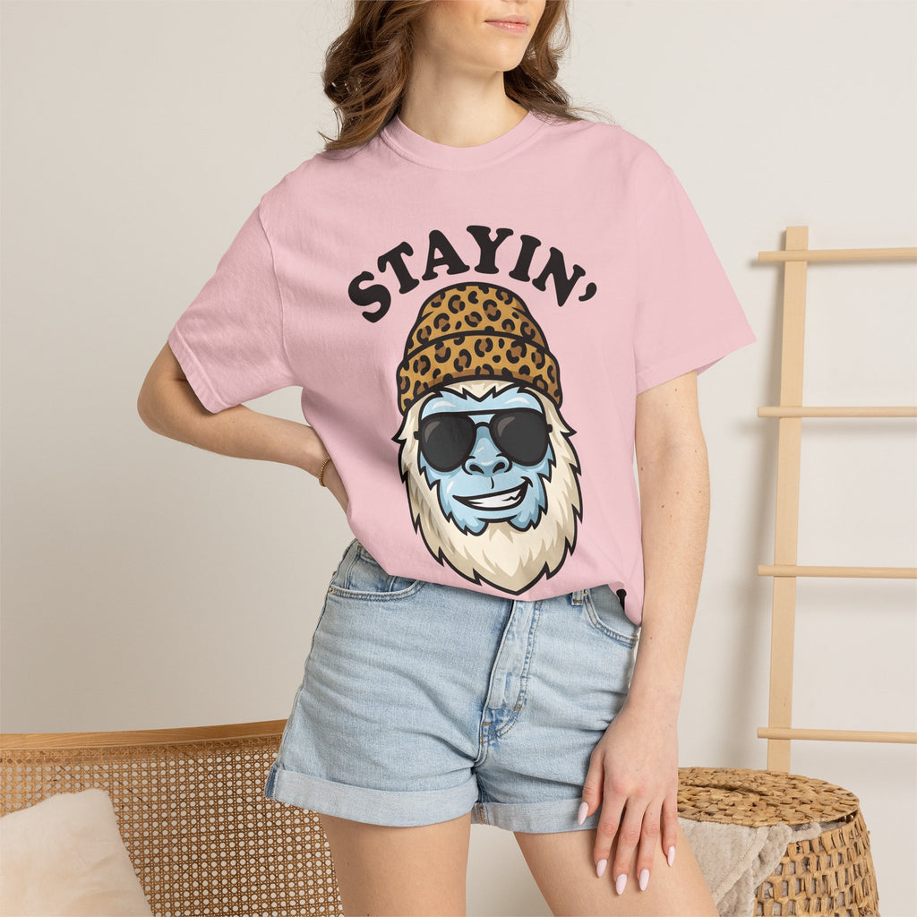 Snow Monster Face Shirt Christmas Holiday Gift Women Caricature Tee Yeti T-Shirt Christmas Fan Cartoon Tshirt Seasonal Graphic Nostalgic