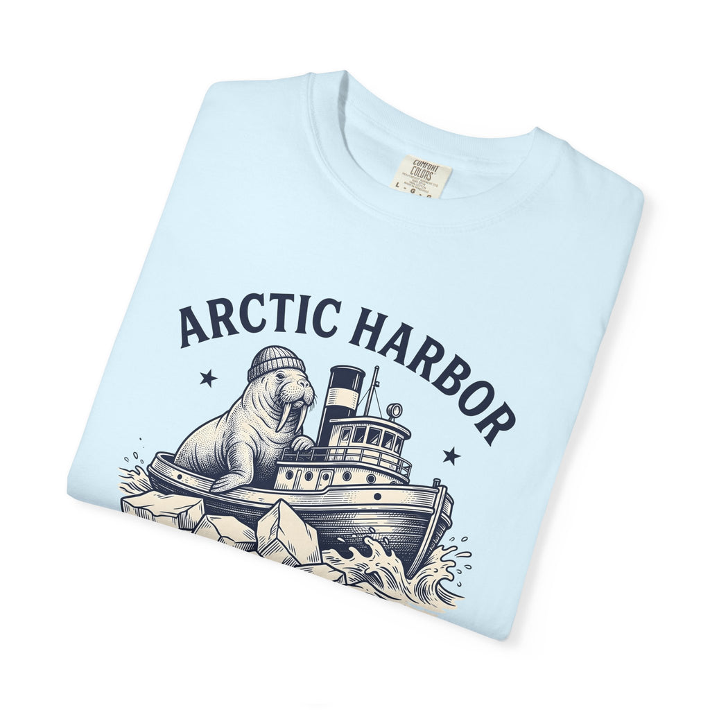 Walrus Boat Shirt Christmas Ocean Gift Women Vintage Tee Boat T-Shirt Winter Fan Maritime Tshirt Retro Illustration Sea Graphic Hand Drawn