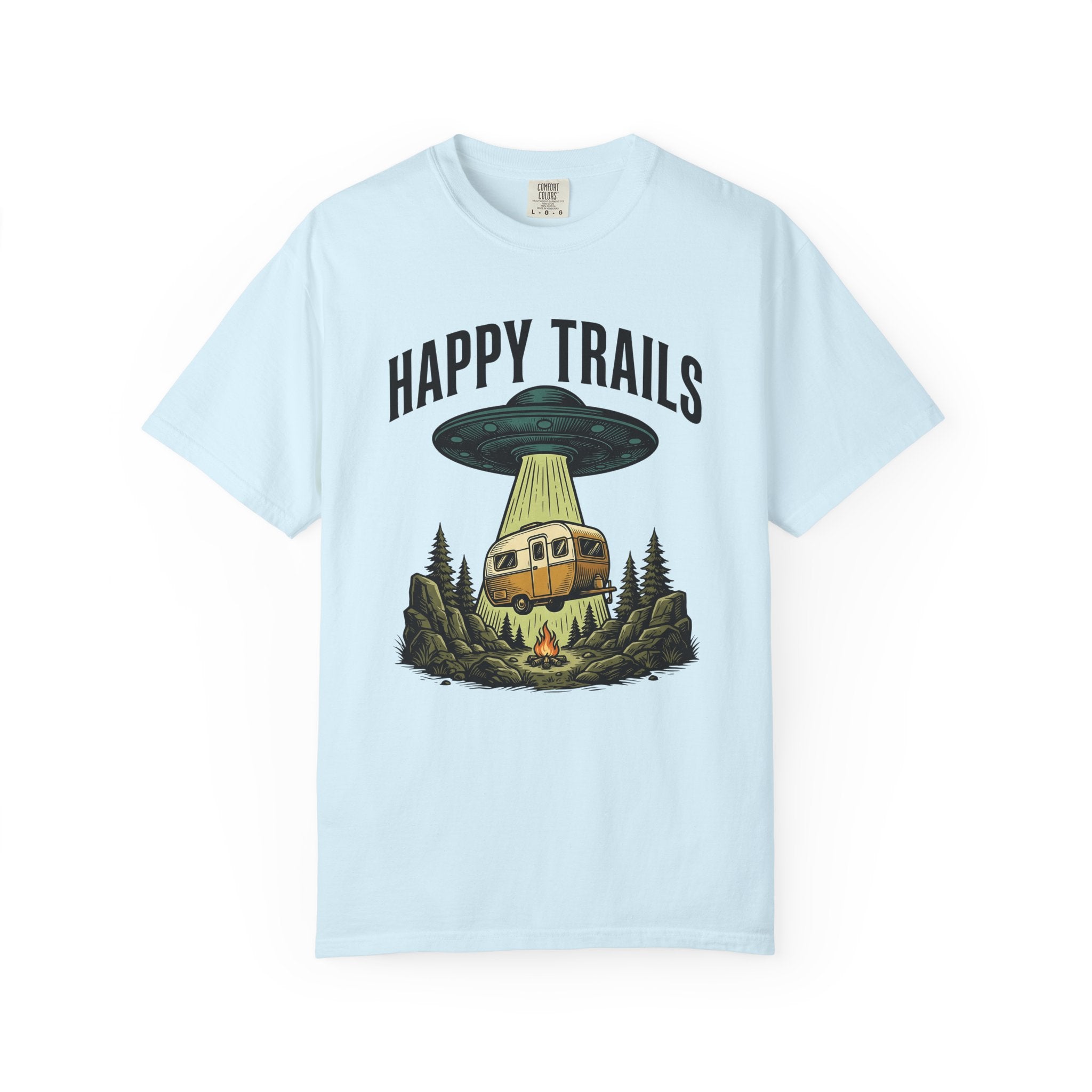 Alien Rv Shirt Funny Hiking Gift Women Rustic Tee Space Rv T-Shirt Humor Fan Camping Graphic Vintage Nostalgic Fire Pit Tshirt