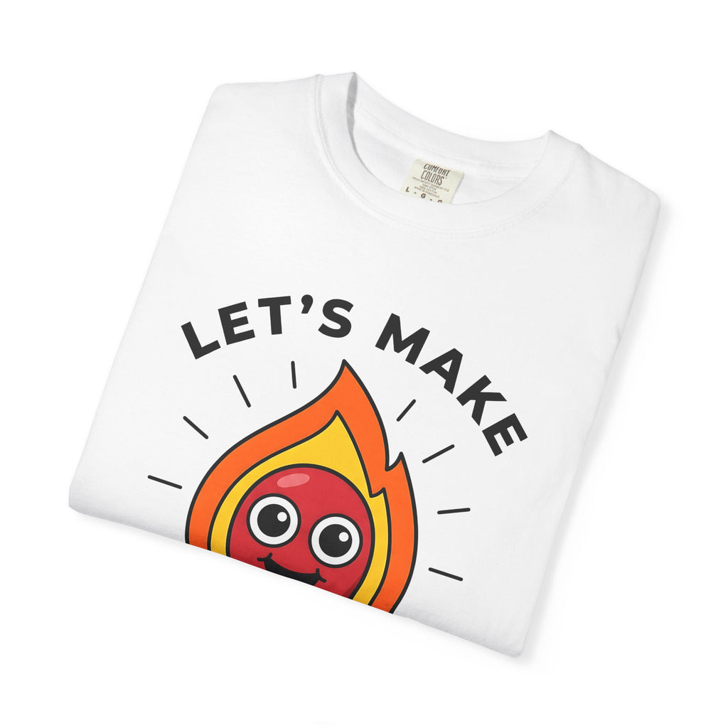 Cheerful Match Fire Shirt Funny Event Gift Women Illustration Tee Matchstick T-Shirt Humor Fan Cartoon Tshirt Party Graphic Striking Burning