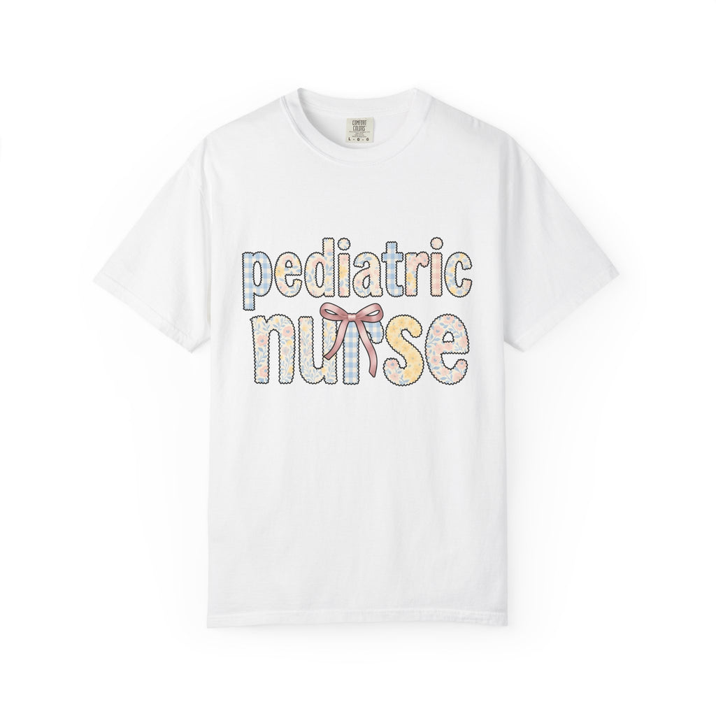 Blossom Patch Lettering Shirt Nurse Petals Gift Women Muted Palette Tee Floral T-Shirt Healthcare Enthusiast Vintage Tshirt Floral Graphic