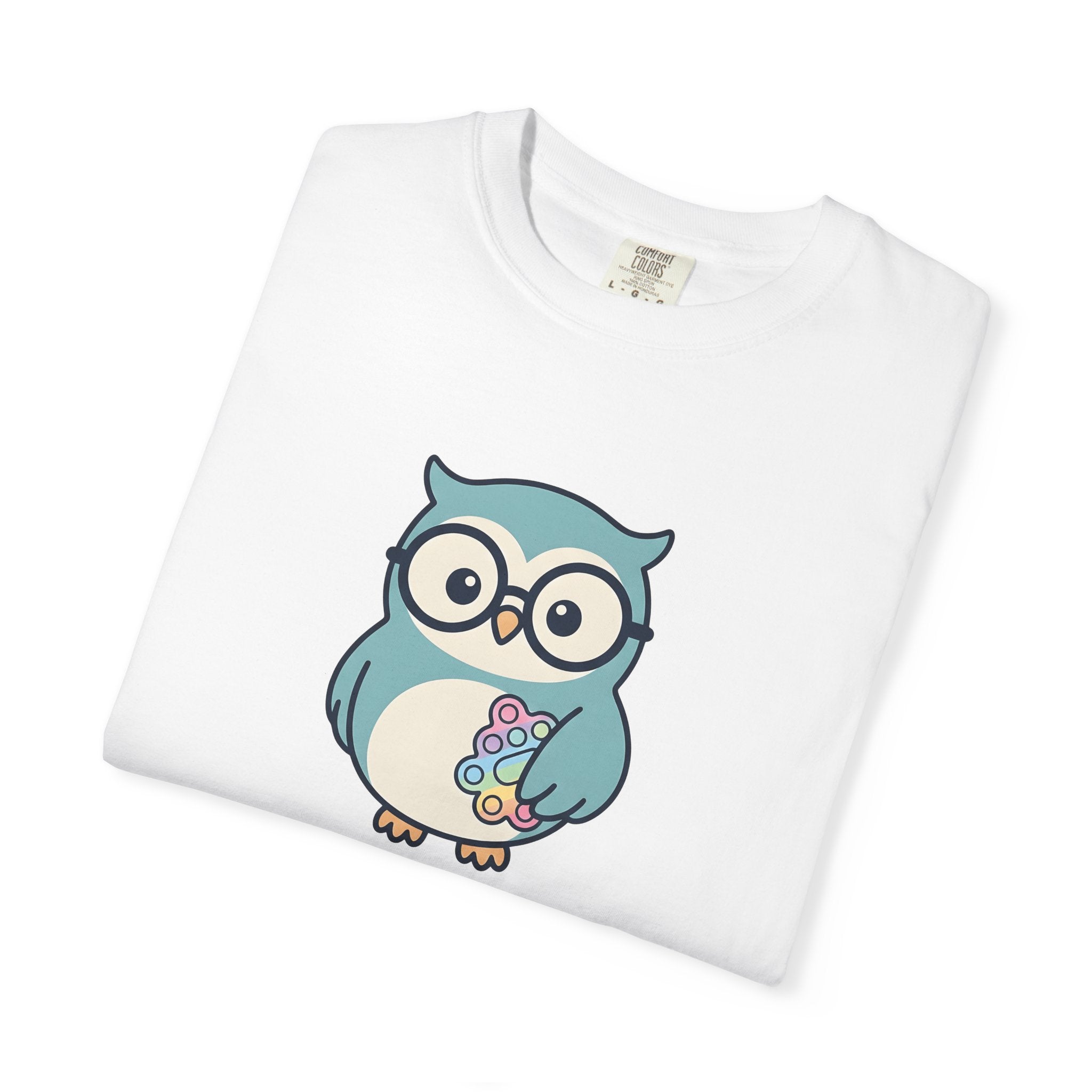 Owl Glasses Shirt Teachers Education Gift Women Cute Tee Spectacles T-Shirt Educator Enthusiast Kawaii Tshirt Learning Graphic Cartoon