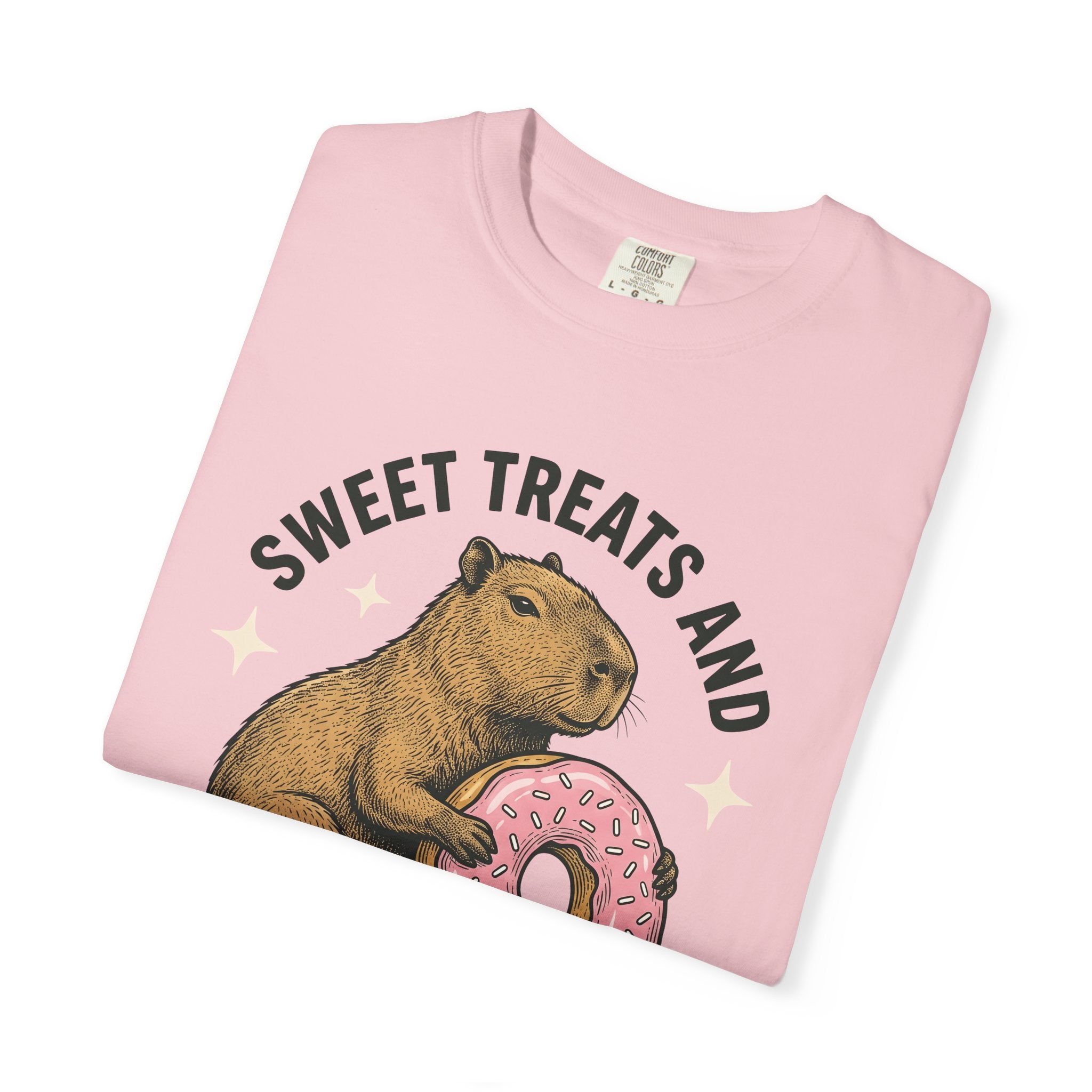 Capybara Bagel Shirt Funny Critters Gift Women Classic Tee Rodent T-Shirt Humor Fan Vintage Tshirt Animal Graphic Doodle Twinkles Tshirt