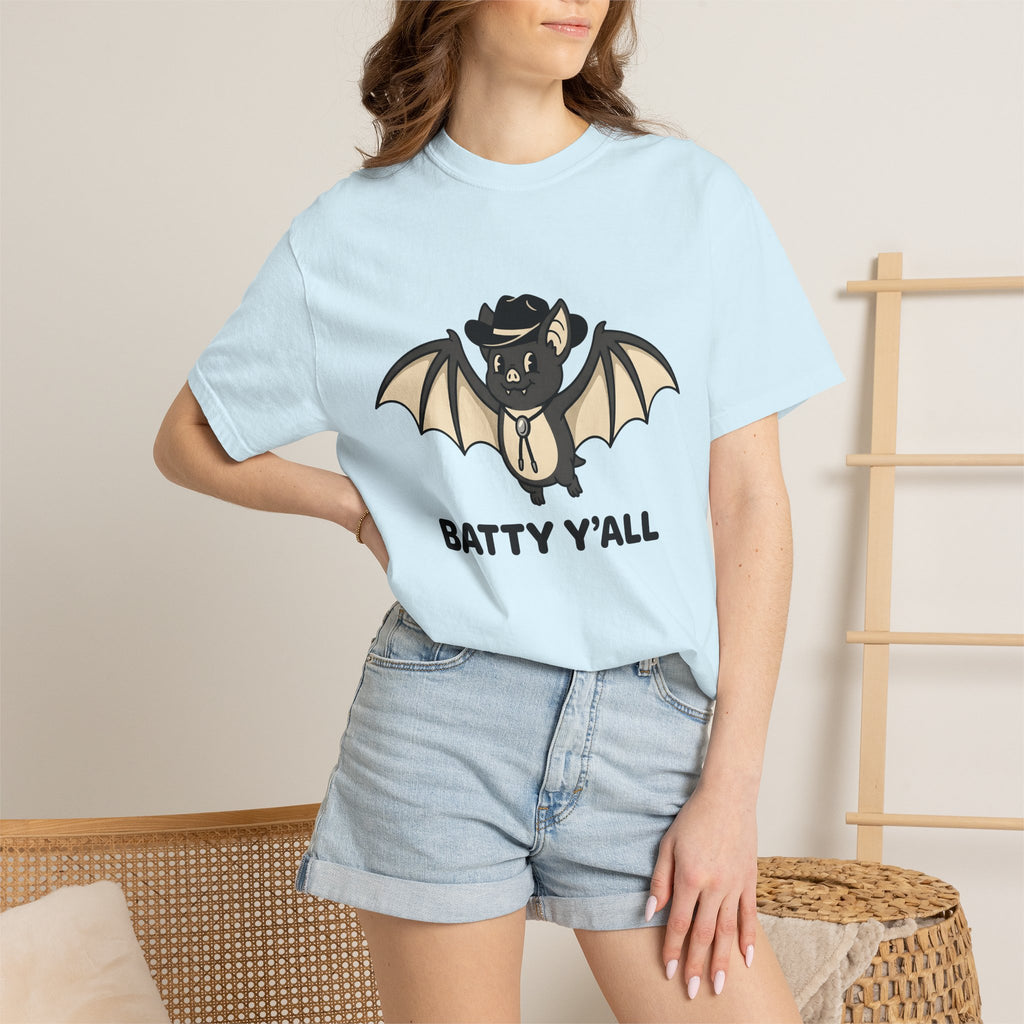 Bat Cowboy Shirt Halloween Rustic Gift Women Lovable Tee Vampire T-Shirt Horror Fan Cute Tshirt Country Graphic Comic Western Hat Tshirt