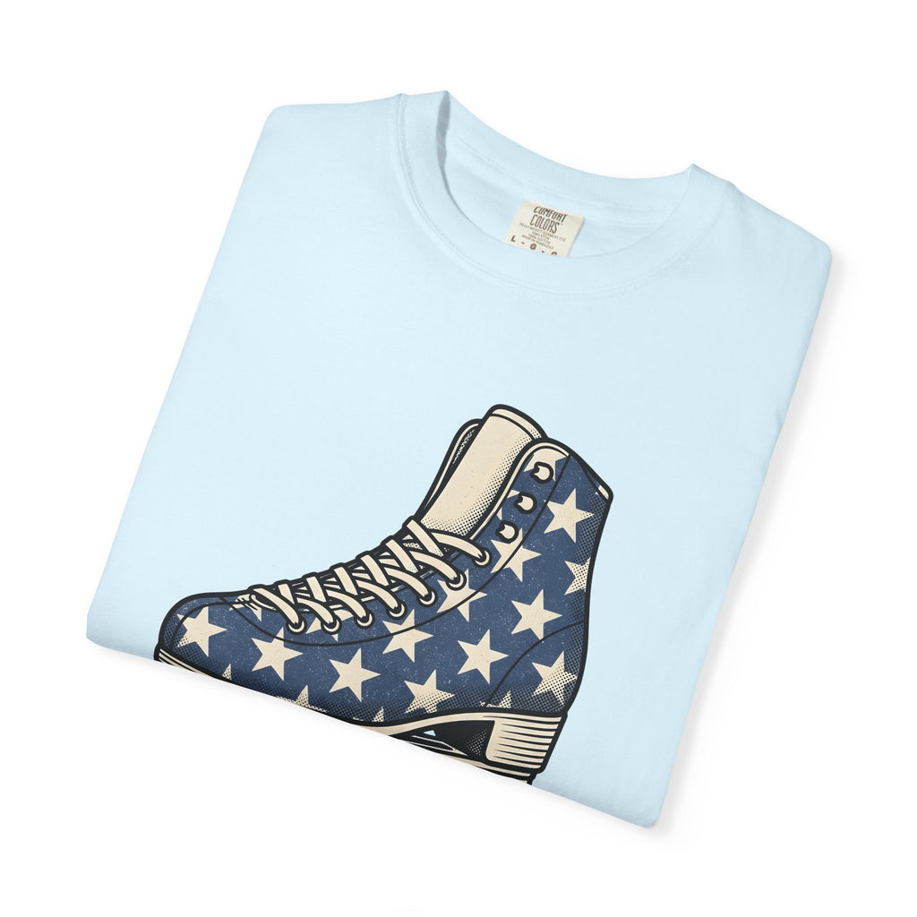 Roller Skates Shirt Roller Skate Usa Gift Women Hand Drawn Tee Roller Skating T-Shirt Skater Fan Sketched Tshirt American Graphic Star