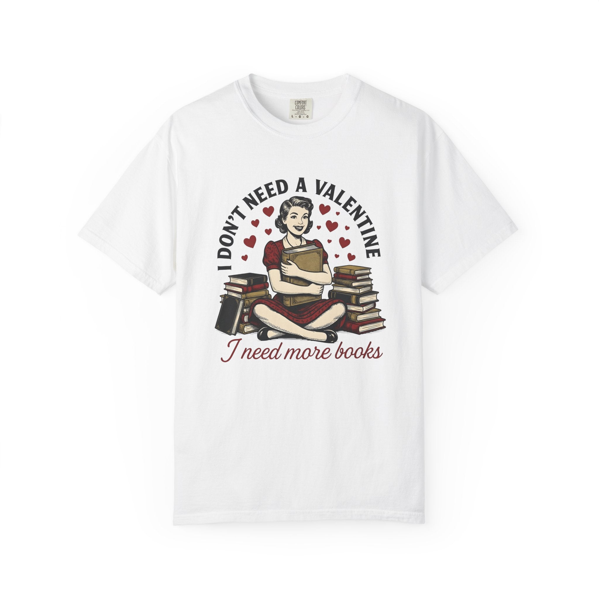 Lady Books Shirt Valentine Literature Gift Women Traditional Tee Bookworm T-Shirt Cupid Fan Classic Tshirt Novel Graphic Heritage Romantic