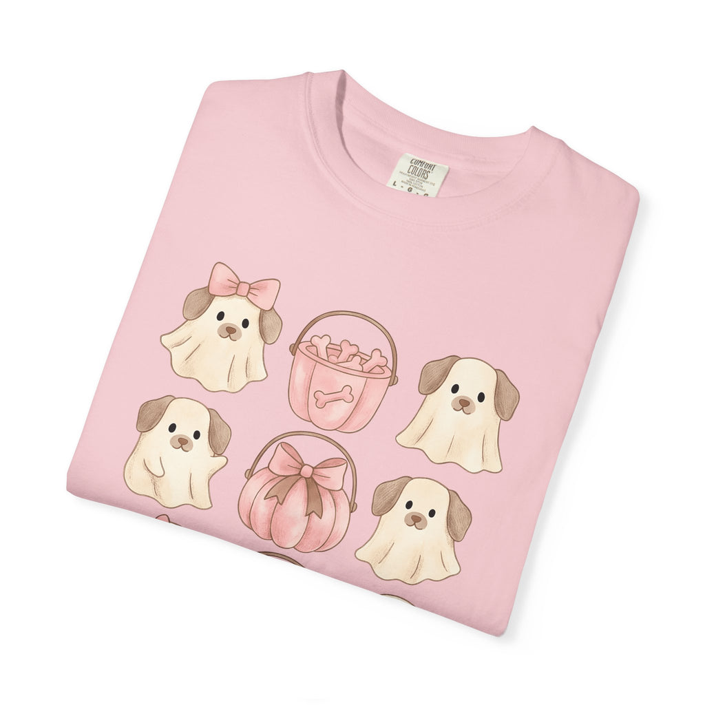 Spooky Dog Shirt Halloween Pet Owner Gift Women Adorable Tee Canine T-Shirt Halloween Fan Cute Tshirt Dog Mom Graphic Soft Colors