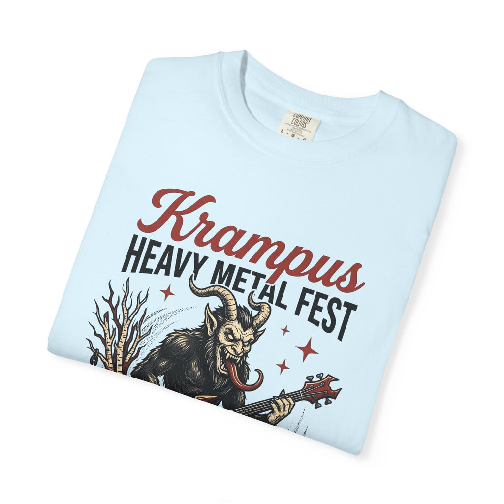 Krampus Guitar Shirt Christmas Gothic Gift Women Tattoo Style Tee Krampus T-Shirt Xmas Fan Traditional Tshirt Dark Graphic Vintage Stars