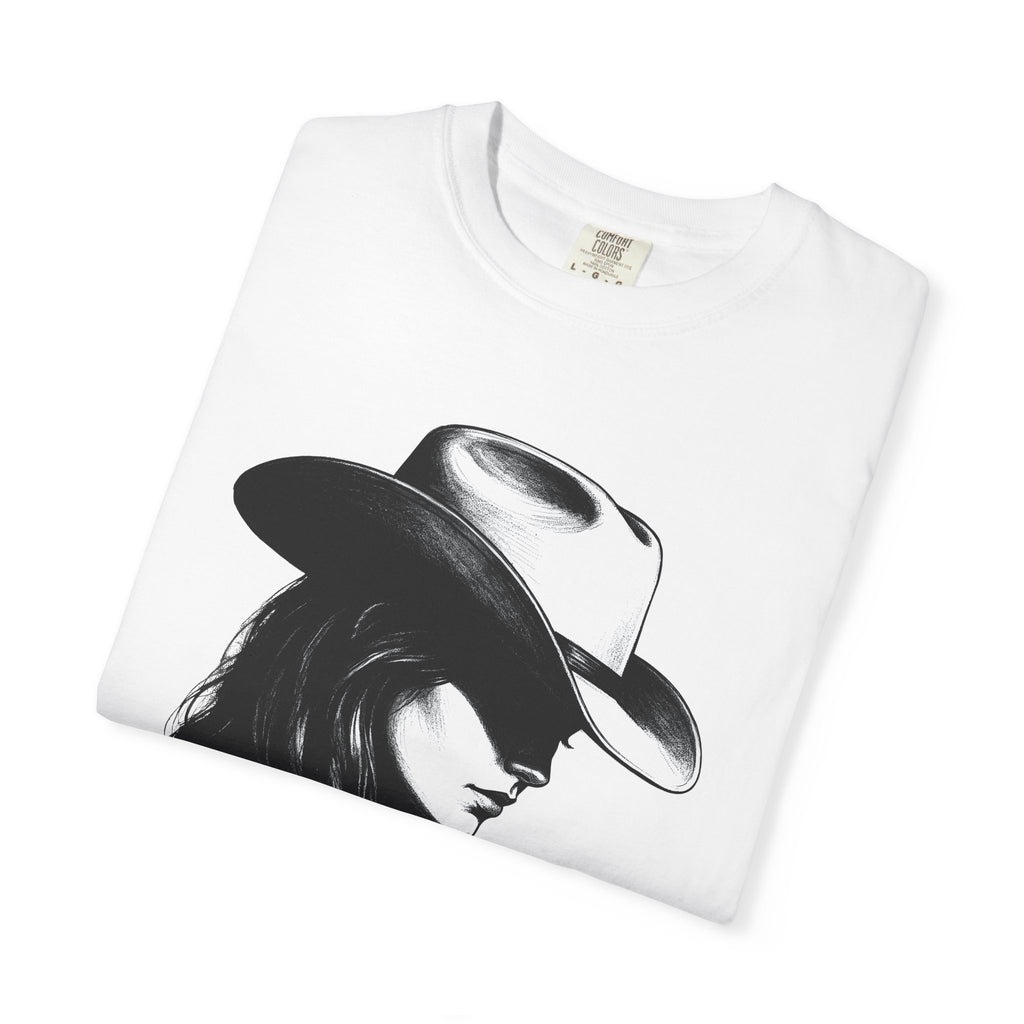 Cowgirl Portrait Shirt Cowgirl Agriculture Gift Women Cartoon Tee Cowgirl T-Shirt Rodeo Fan Western Tshirt Farm Graphic Country Hat Tshirt