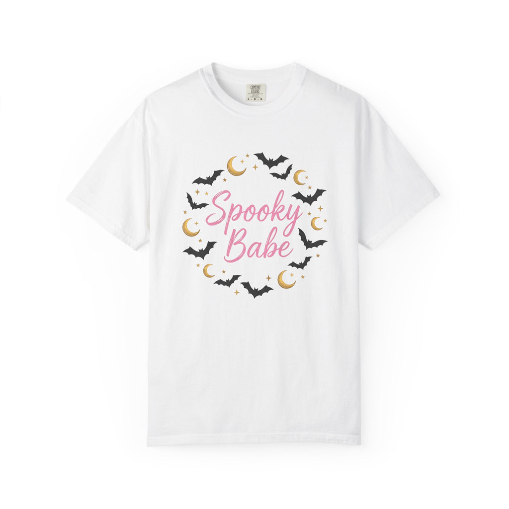 Bat Moon Image Shirt Halloween Eerie Gift Women Sweet Tee Lunar T-Shirt Horror Fan Spooky Graphic Tshirt Classic Shining Stars Tshirt