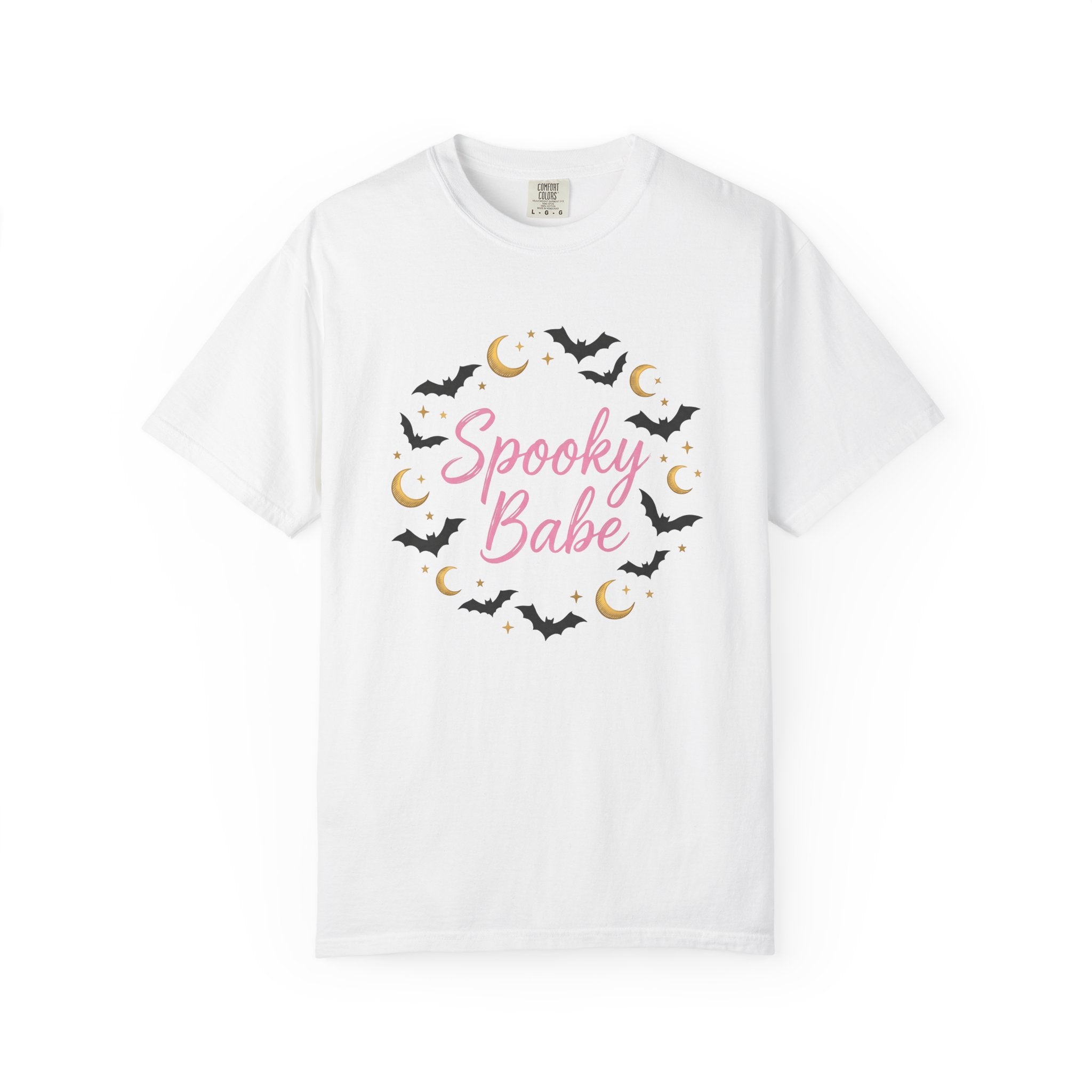 Bat Moon Image Shirt Halloween Eerie Gift Women Sweet Tee Lunar T-Shirt Horror Fan Spooky Graphic Tshirt Classic Shining Stars Tshirt