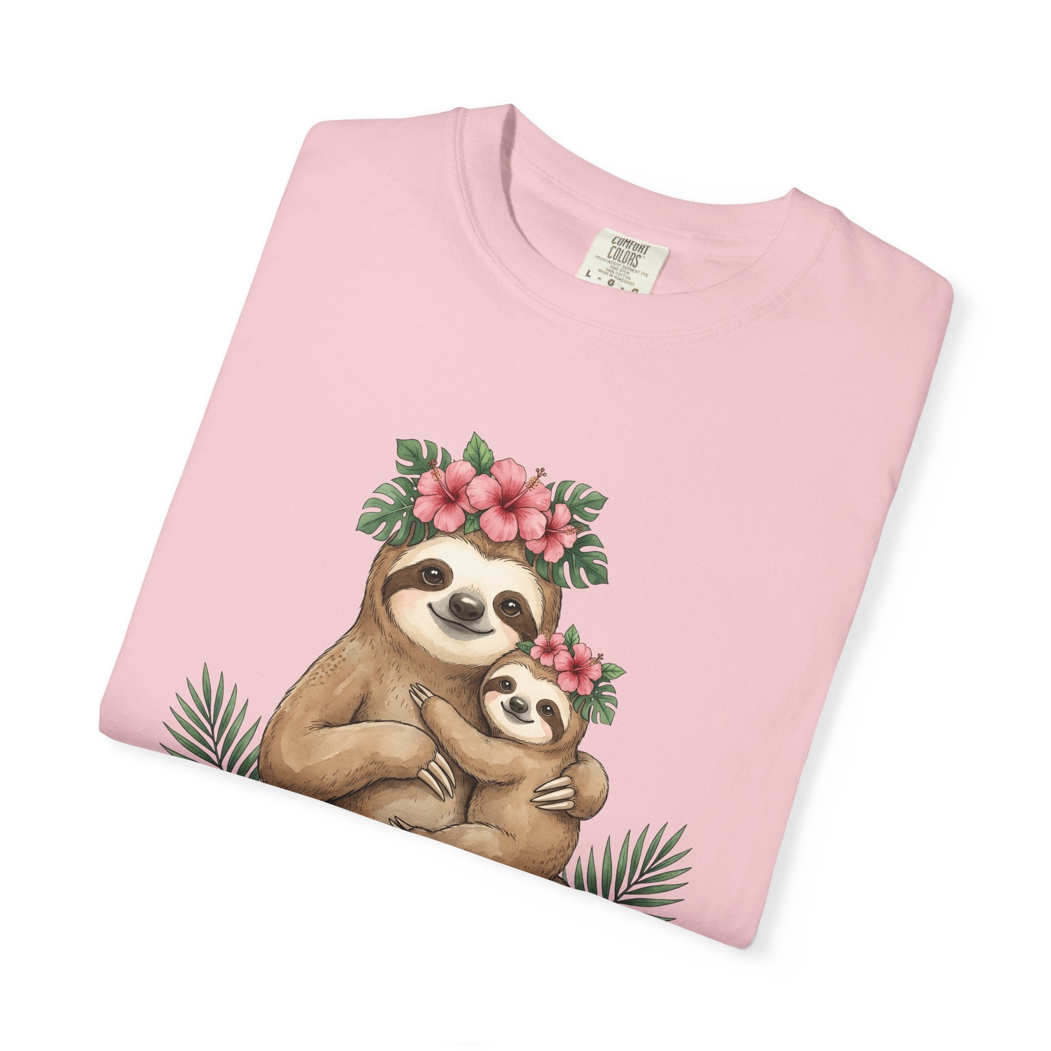 Sloth Clan Shirt Animals & Flowers Rainforest Gift Women Playful Tee Sloth T-Shirt Wildlife Fan Funny Tshirt Jungle Graphic Pigment Exotic