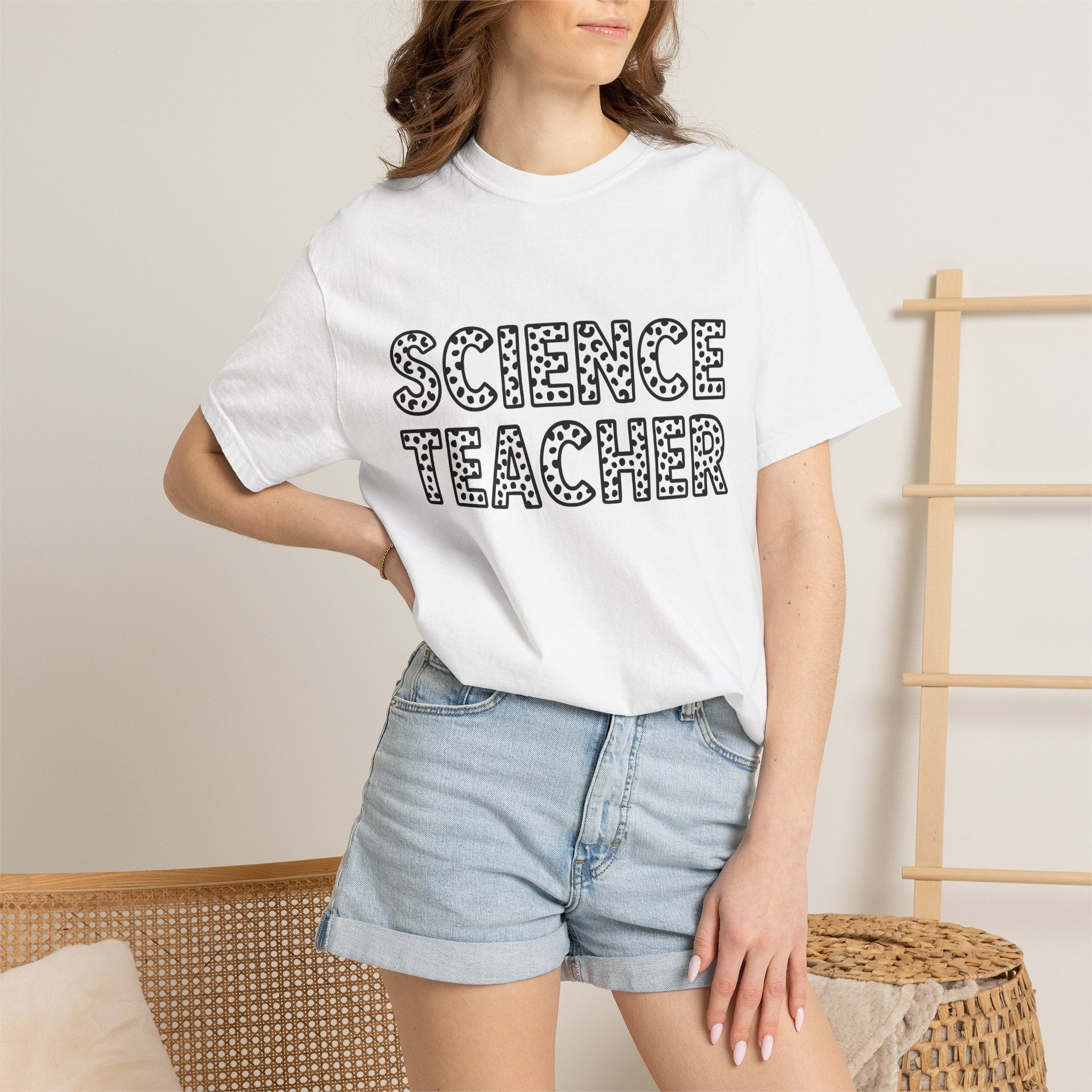 Bright Polka Text Shirt Teacher School Gift Women Fun Tee Typography T-Shirt Educator Enthusiast Whimsical Tshirt Classroom Graphic Vintage