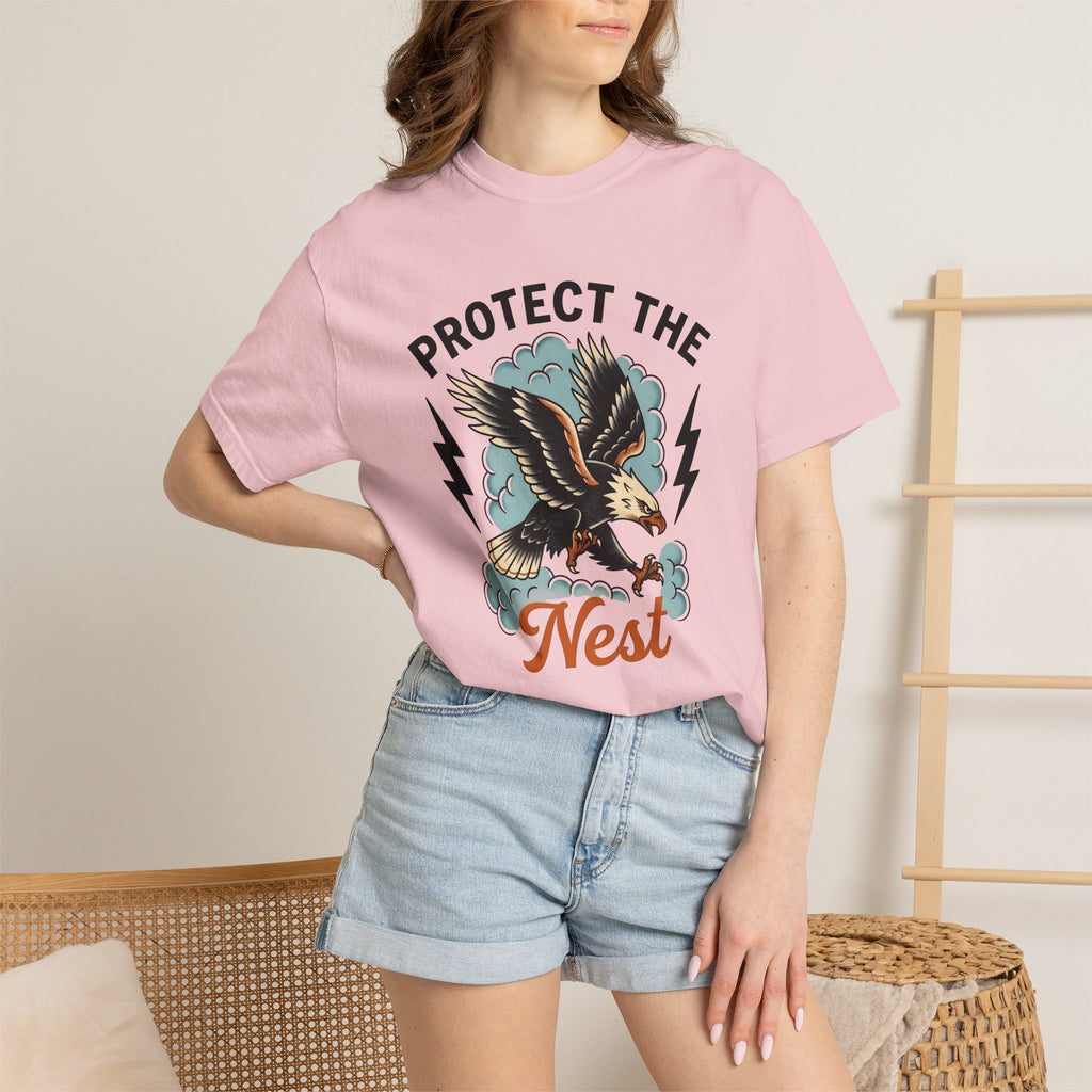 Bald Eagle Shirt Moms Kinship Gift Women Cartoon Tee Eagle T-Shirt Mom Fan Eagle Tshirt Bonding Graphic Minimalist Lightning Bolt Tshirt