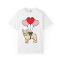 French Bulldog Shirt St. Valentine's Day Puppies Gift Women Doodle Tee Bouledogue T-Shirt Valentine Fan Hand Drawn Tshirt Puppy Graphic