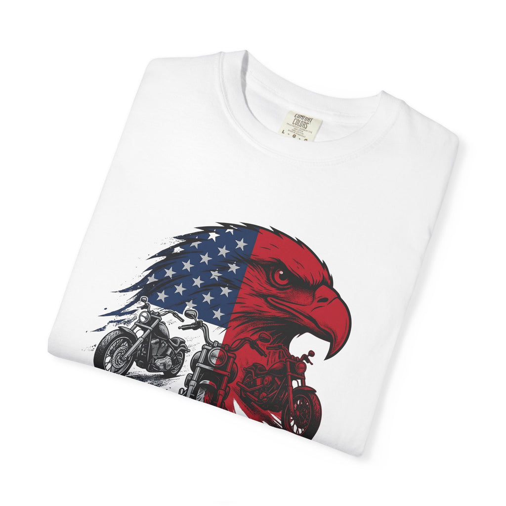 Eagle Motorbike Shirt America Riding Gift Women Usa Tee Motorcycle T-Shirt American Enthusiast Biker Tshirt Biking Graphic Classic Stars