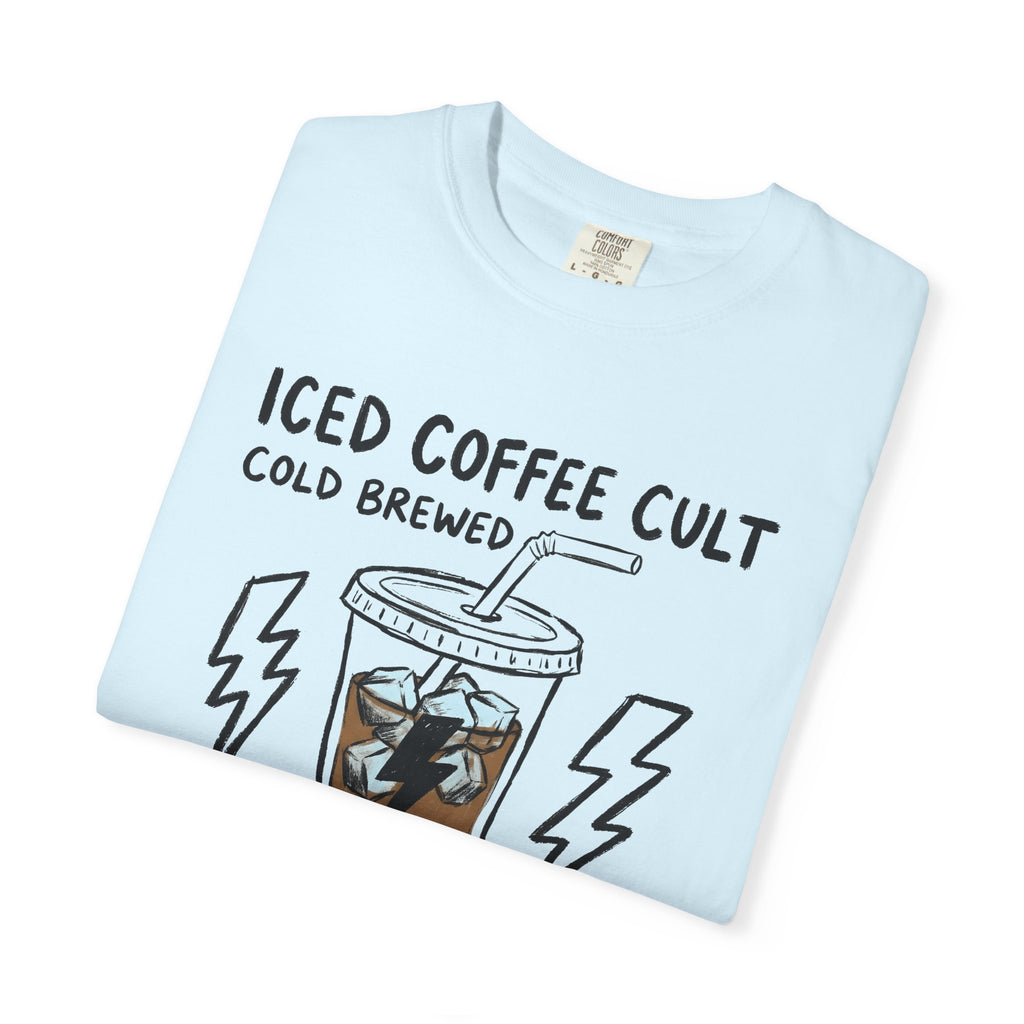 Cold Brew Cup Shirt Coffee Satire Gift Women Line Art Tee Cold Brew T-Shirt Coffee Fan Illustration Tshirt Sarcastic Graphic Cartoon