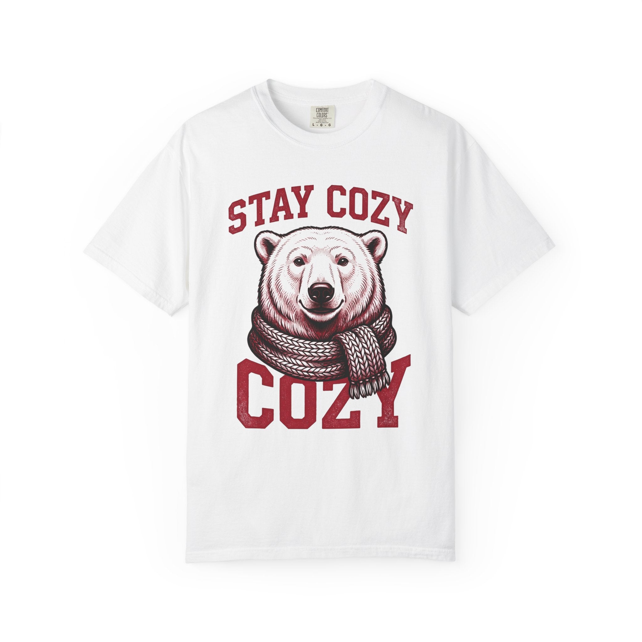 Polar Bear Shirt Christmas Winter Gift Women Vintage Tee Ursa T-Shirt Holiday Fan Retro Tshirt Frosty Graphic Hand Drawn Scarf Tshirt