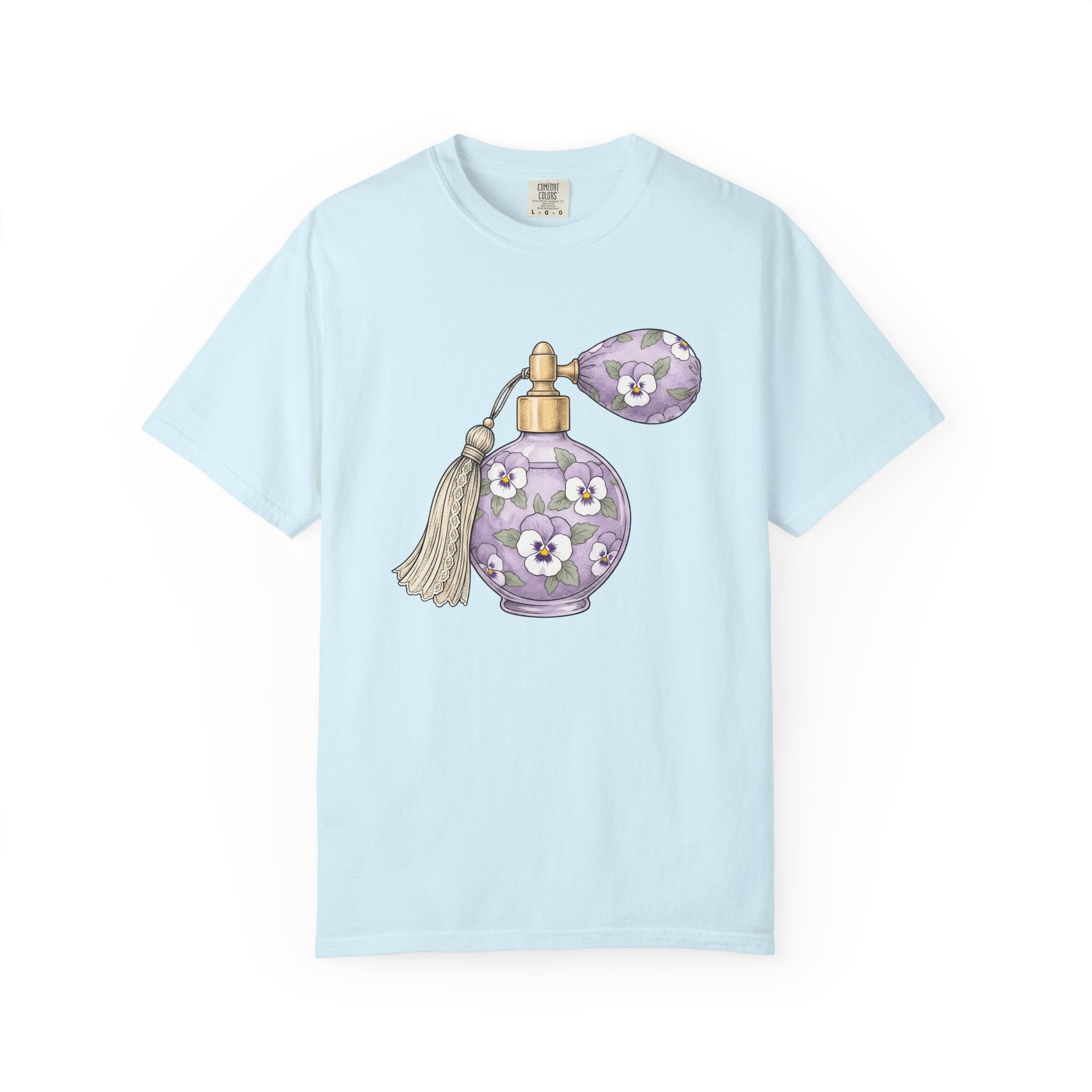 Bloom Scent Bottle Shirt Cottagecore Petal Gift Women Classic Tee Perfume Bottle T-Shirt Cottage Enthusiast Vintage Tshirt Floral Graphic