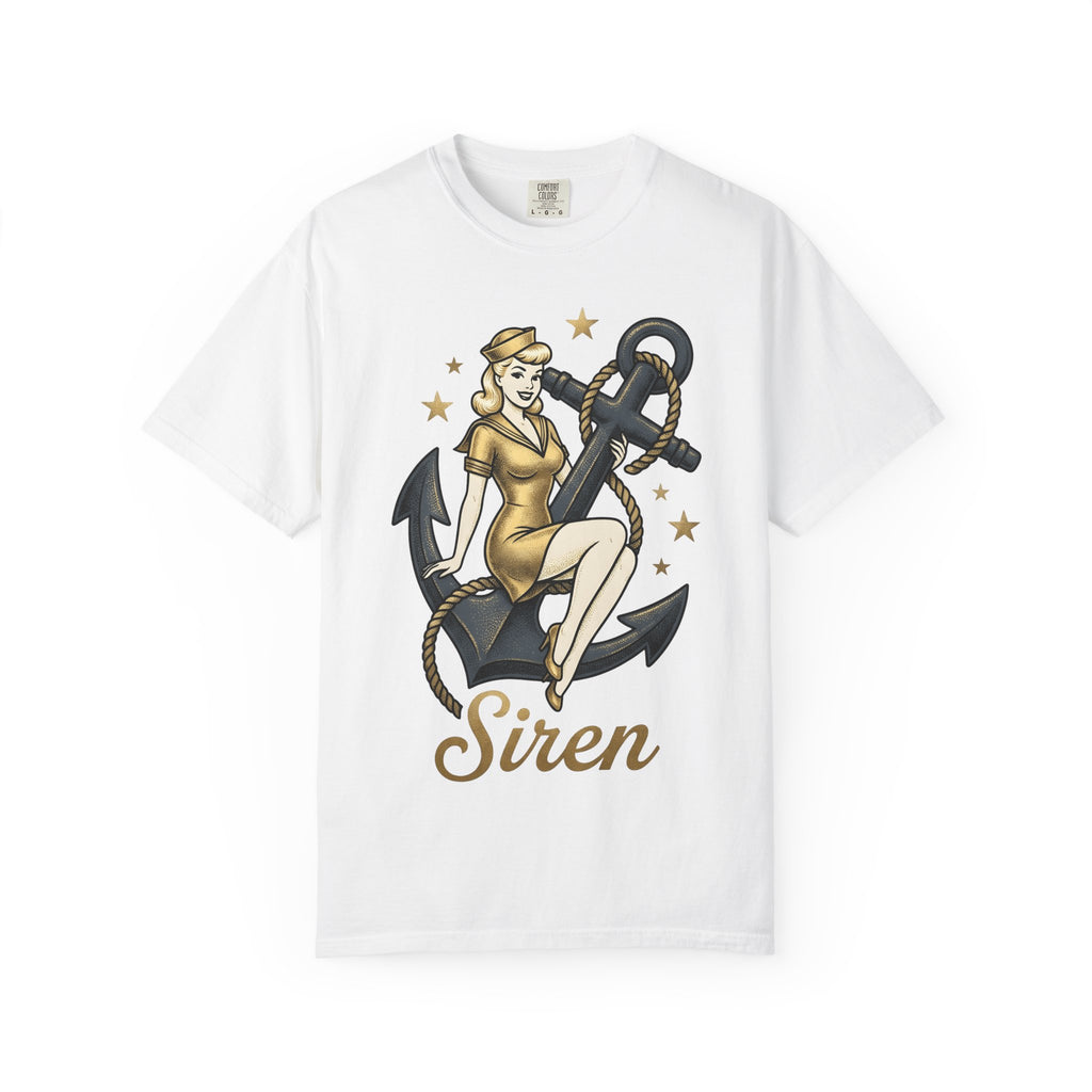 Sailor Pinup Shirt Pinup Ocean Gift Women Sketch Tee Pinup Girl T-Shirt Pinup Fan Drawing Graphic Classic Tattoo Boat Anchor Tshirt