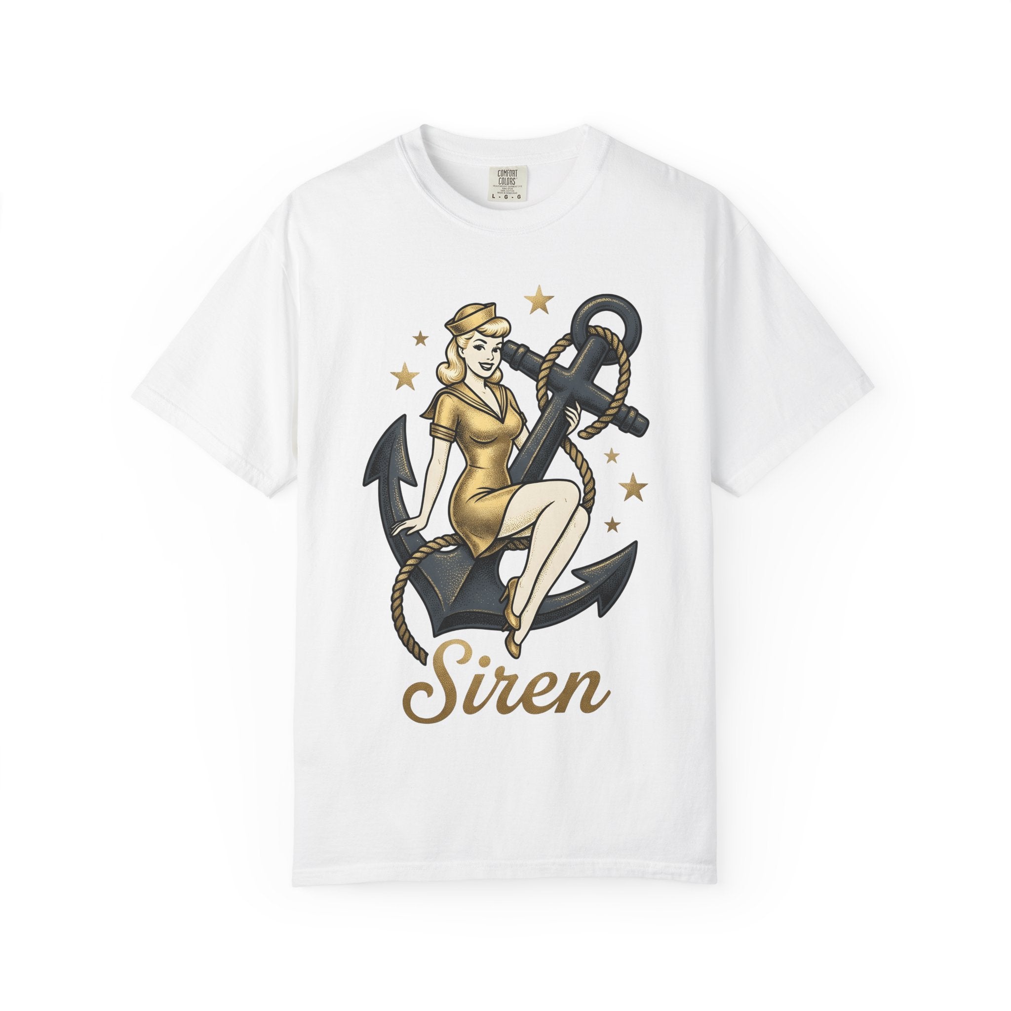 Sailor Pinup Shirt Pinup Ocean Gift Women Sketch Tee Pinup Girl T-Shirt Pinup Fan Drawing Graphic Classic Tattoo Boat Anchor Tshirt