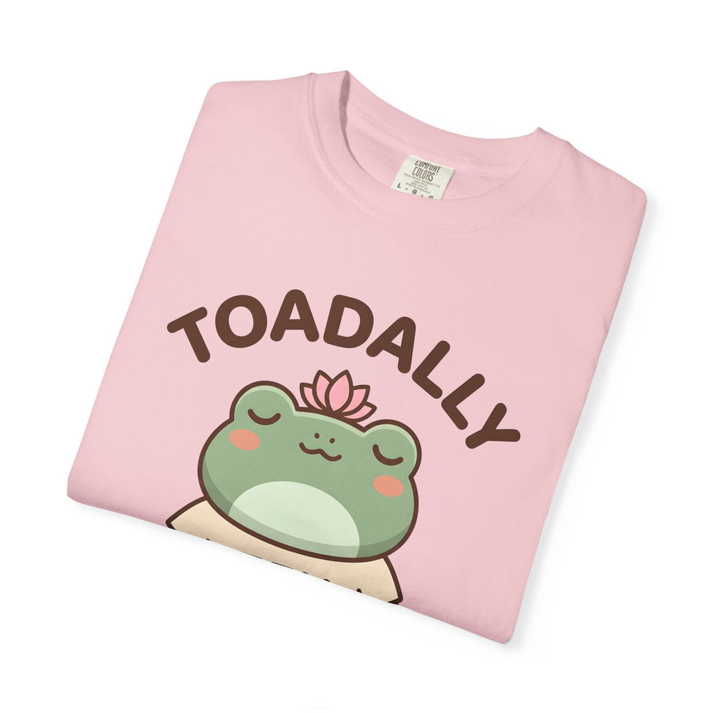 Meditating Frog Shirt Yoga Mindfulness Gift Women Kawaii Tee Toad T-Shirt Yogist Enthusiast Cute Tshirt Meditation Graphic Cartoon Lotus
