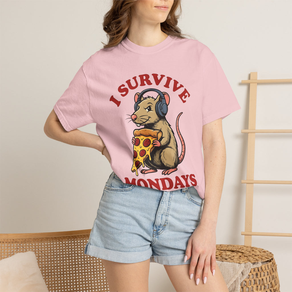 Mouse Slice Shirt Funny Cuisine Gift Women Comic Tee Mouse Piece T-Shirt Humor Fan Cartoon Tshirt Food Graphic Vintage Earphones Tshirt