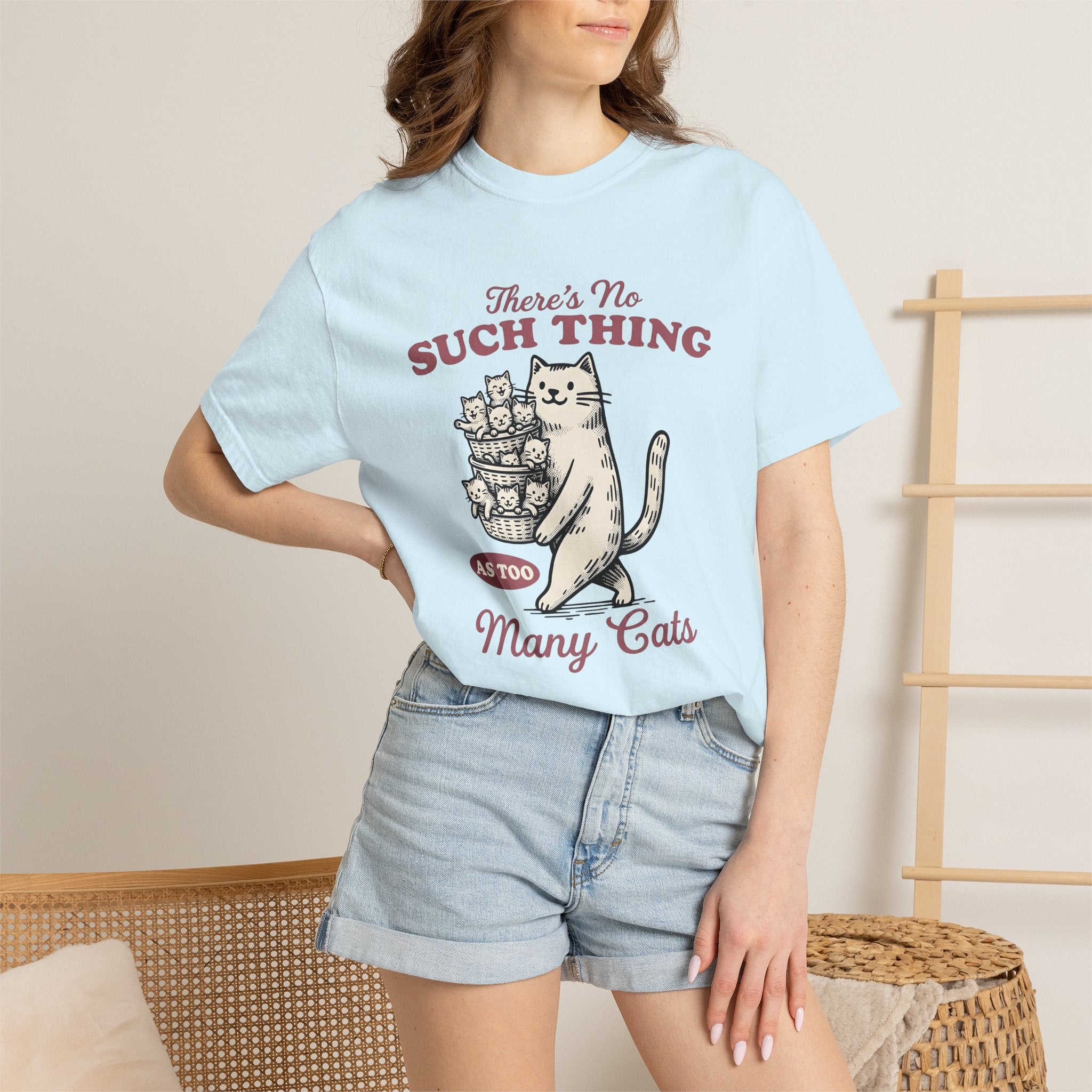 Kitten Basket Shirt Cat Pets Gift Women Retro Tee Cat Bed T-Shirt Cat Fan Feline Tshirt Animal Graphic Sketch Baby Cats Tshirt