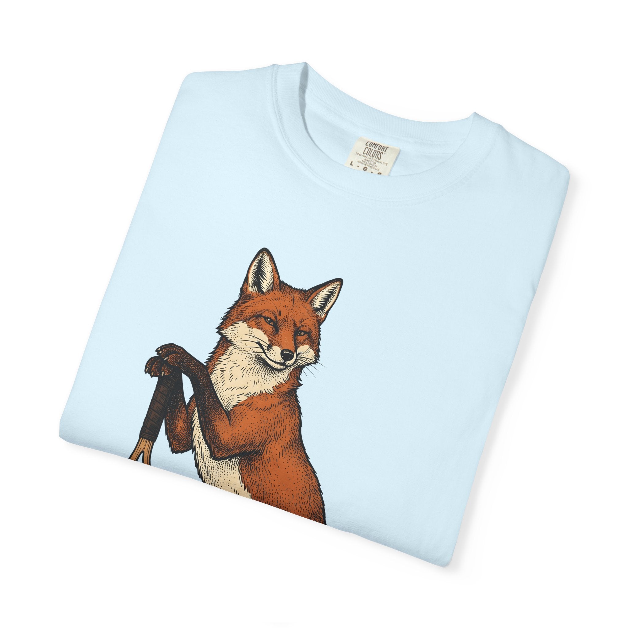 Fox Tennis Racquet Shirt Sports Fauna Gift Women Old School Tee Racquet T-Shirt Athlete Fan Racket Tshirt Wildlife Graphic Doodle Beast