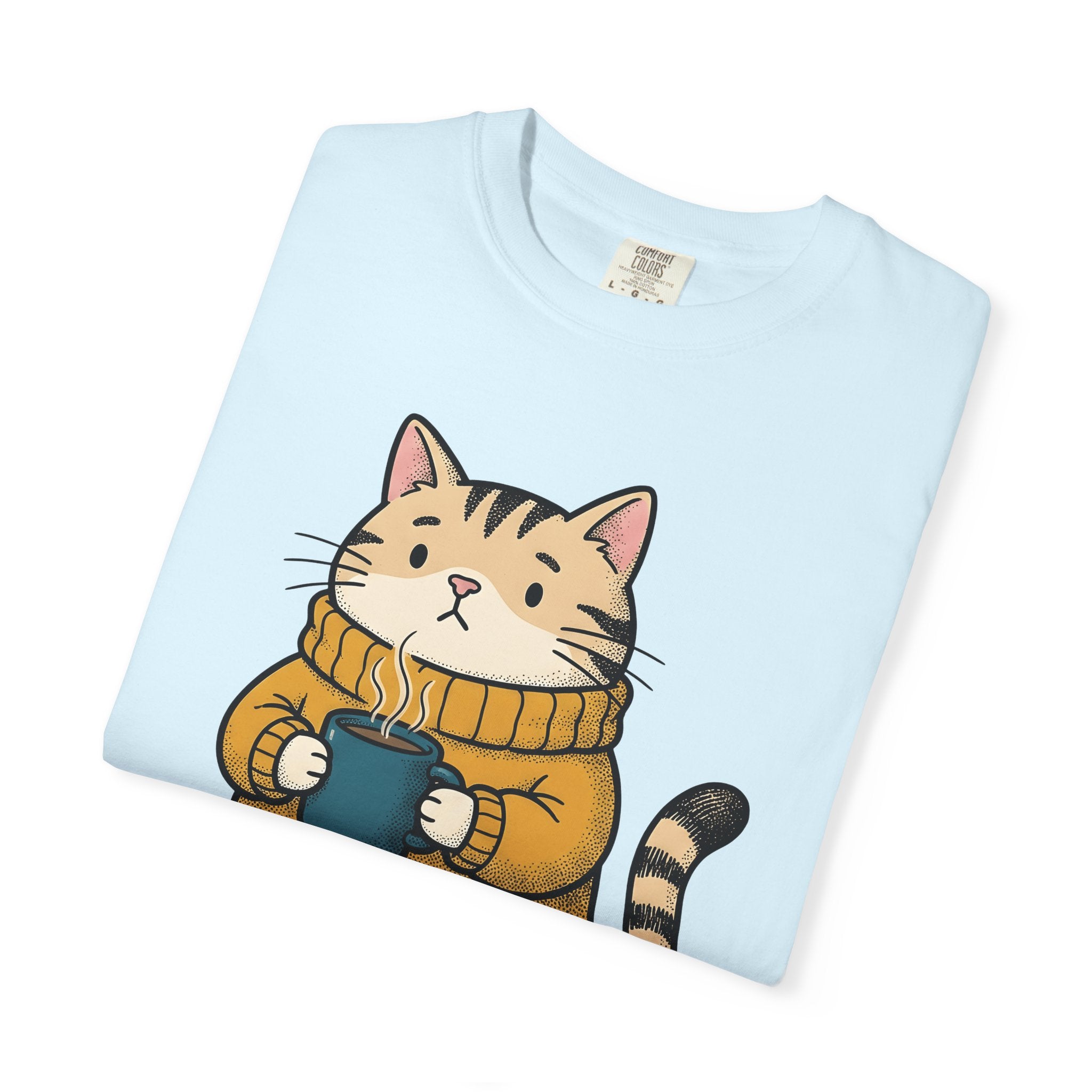 Kitten Jumper Shirt Cat Espresso Gift Women Kawaii Tee Sweater T-Shirt Cat Fan Cartoon Tshirt Coffee Design Doodle Latte Cup Tshirt