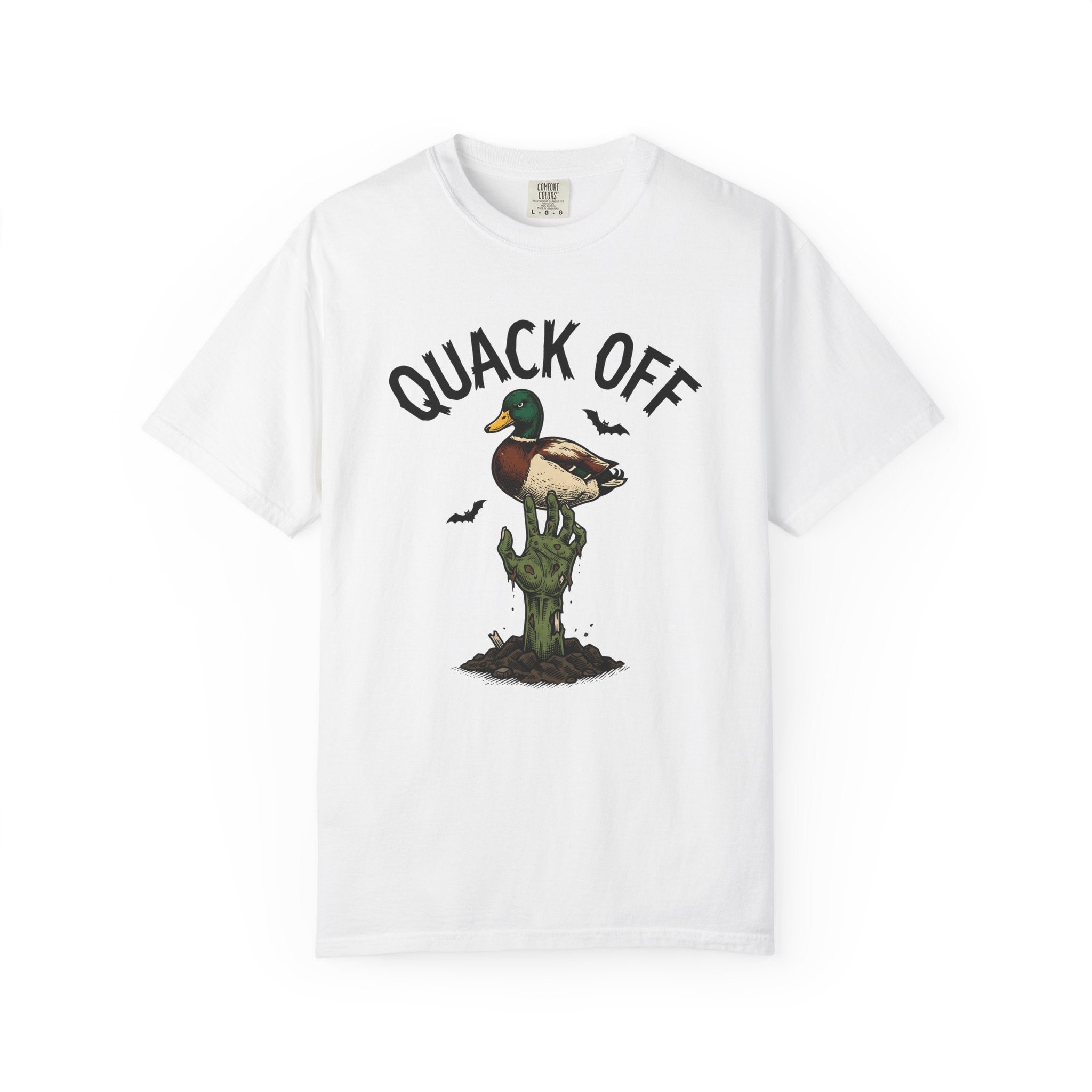 Zombie Hand Duck Shirt Halloween Animal Gift Women Comic Tee Undead Duck T-Shirt Horror Fan Creepy Tshirt Creature Graphic Vintage Bats