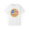 Peace Hand Shirt 4th Of July America Gift Women Hand Painted Tee Fist T-Shirt Independence Day Enthusiast Painted Tshirt Patriotic Graphic