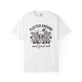 Butterfly Art Shirt Easter Outdoors Gift Women Bohemian Tee Butterfly T-Shirt Spring Fan Hippie Tshirt Nature Graphic Retro Meadow Flowers