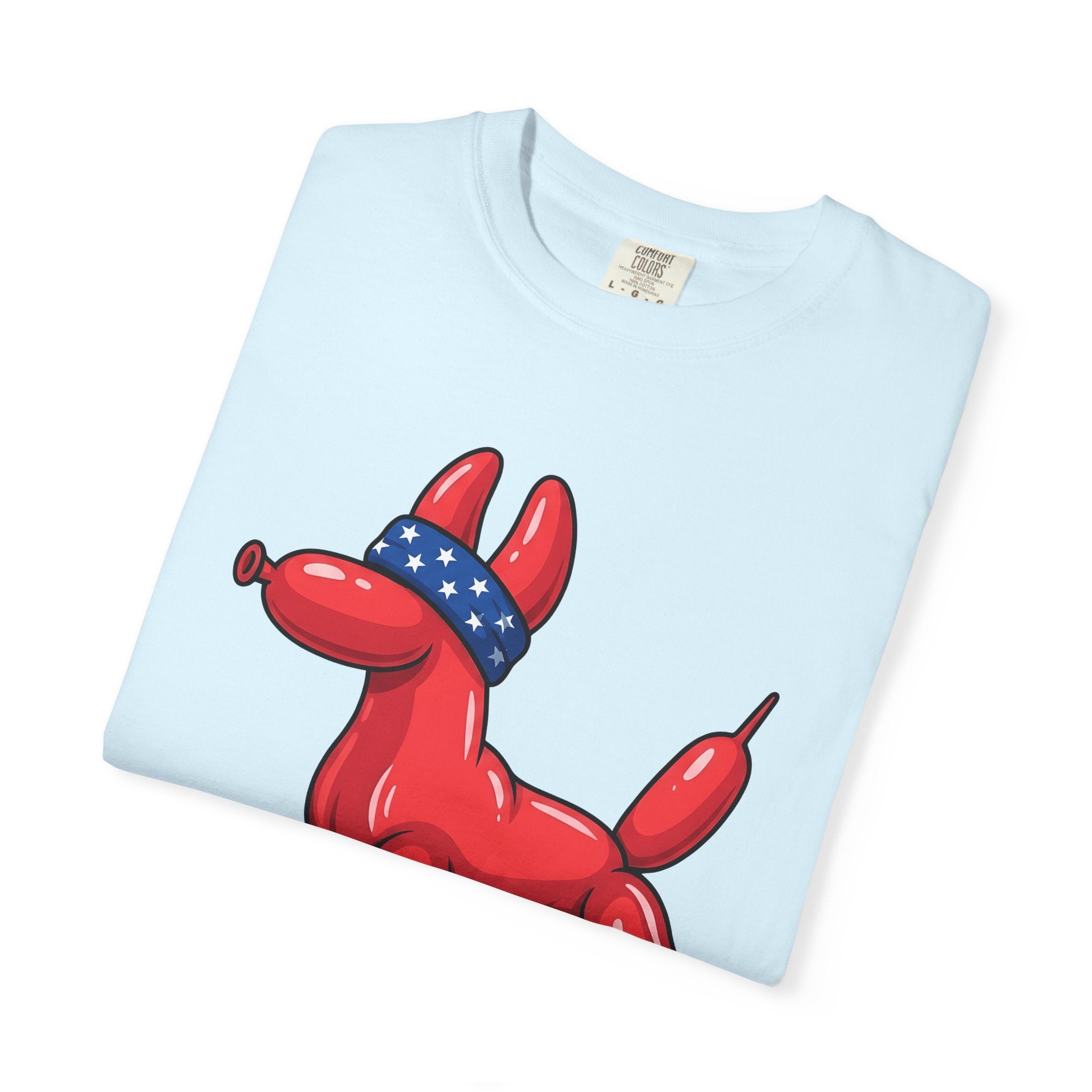 Balloon Pet Shirt Dog Patriotic Gift Women Graphic Tee Balloon Animal T-Shirt Dog Fan Retro Tshirt Star Graphic Mid Century Neckerchief
