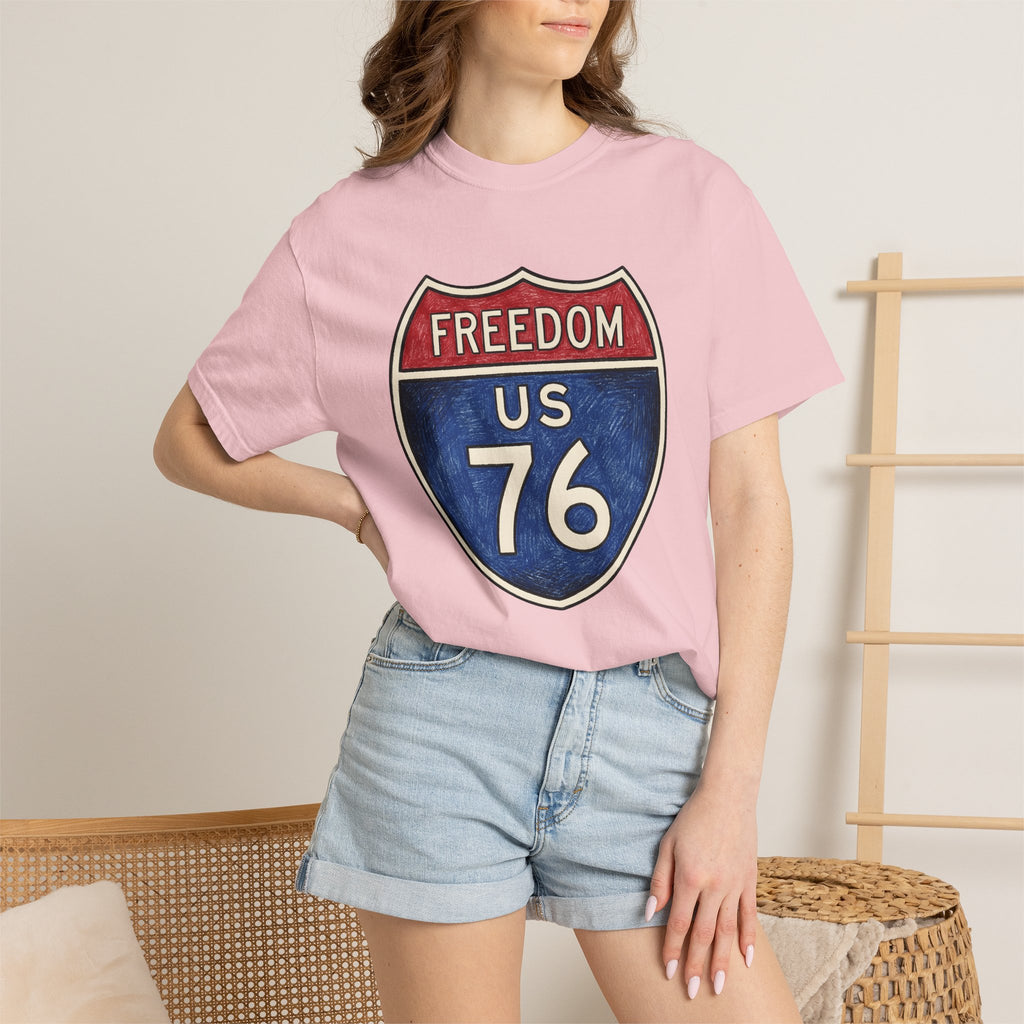 Street Sign Shirt America Independence Gift Women Usa Colors Tee Road Sign T-Shirt American Fan Patriotic Tshirt Liberty Graphic Old School