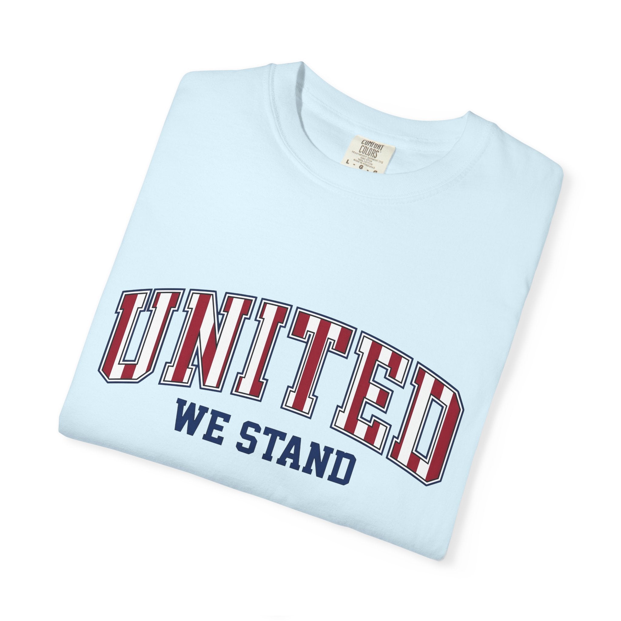 Patriotic Varsity Text Shirt America Holiday Gift Women Bold Tee Lettering T-Shirt American Fan Typography Tshirt Celebration Graphic