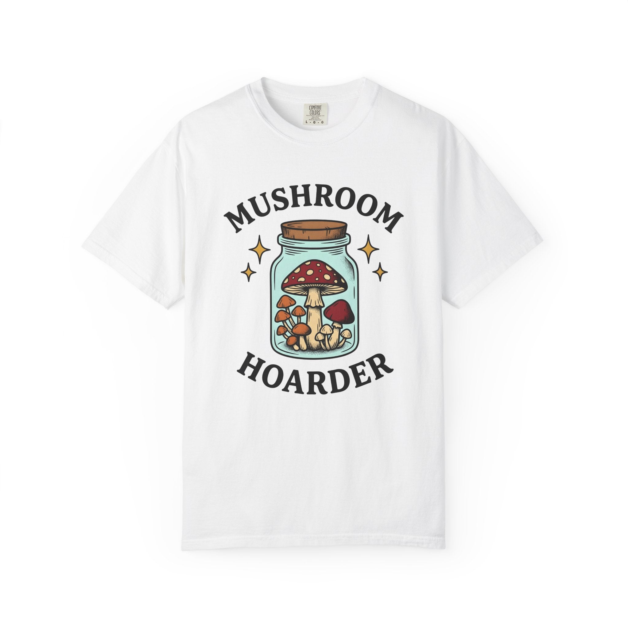 Fungus Jar Shirt Boho Chic Farmhouse Gift Women Sketch Tee Terrarium T-Shirt Bohemian Enthusiast Drawing Graphic Retro Glitter Tshirt