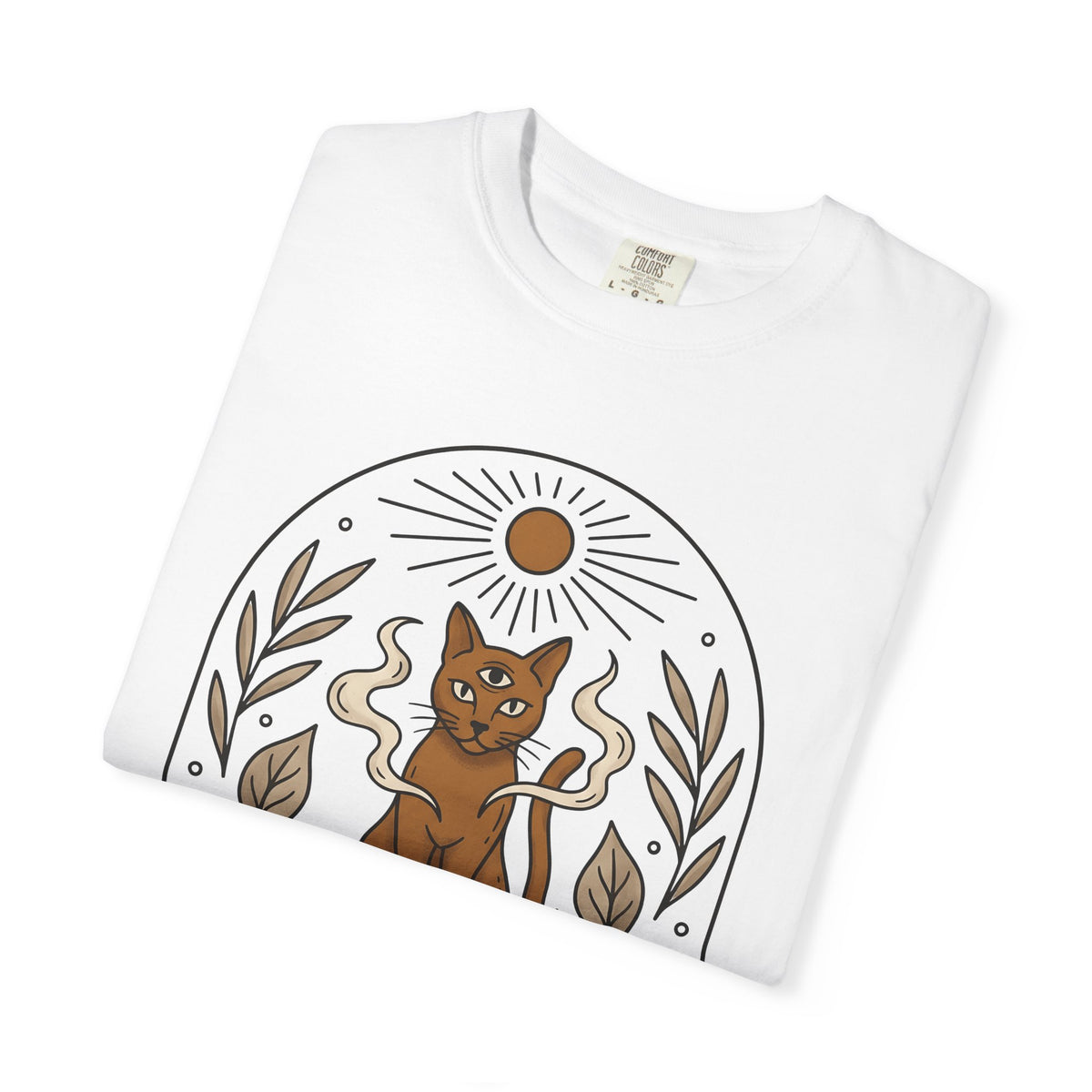 Mystical Cat Shirt Cottagecore Occult Unisex Gift Boho Tee Cat T-Shirt Homebody