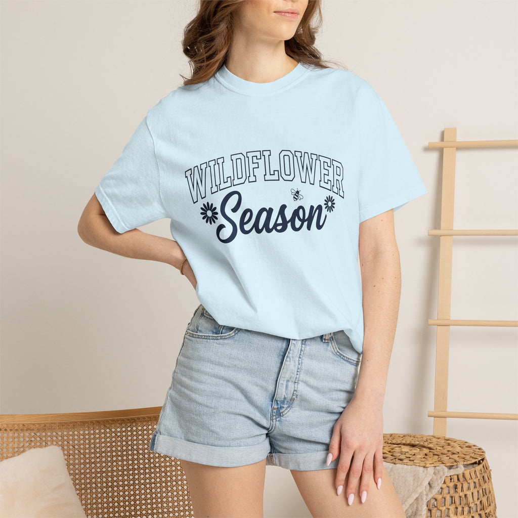 Wildflower Design Shirt Wildflower Outdoors Gift Women Contemporary Tee Floral T-Shirt Wildflower Fan Modern Tshirt Outdoor Graphic Simple