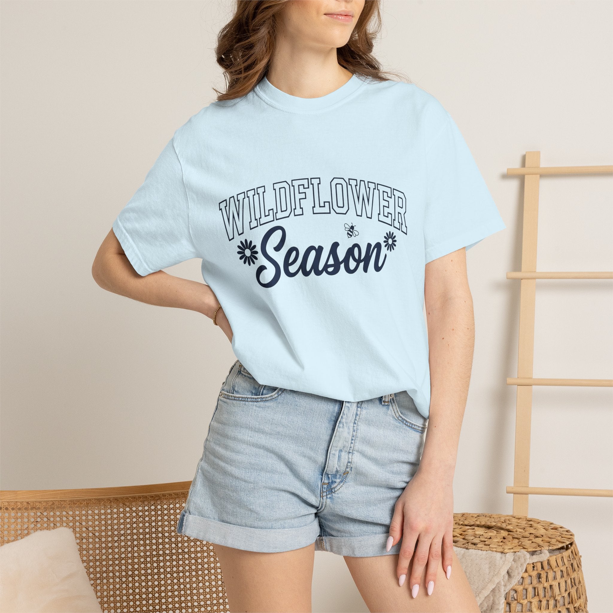 Wildflower Design Shirt Wildflower Outdoors Gift Women Contemporary Tee Floral T-Shirt Wildflower Fan Modern Tshirt Outdoor Graphic Simple